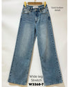 Queen Hearts | Wide leg, Straight jeans Joelle-7 Blauw