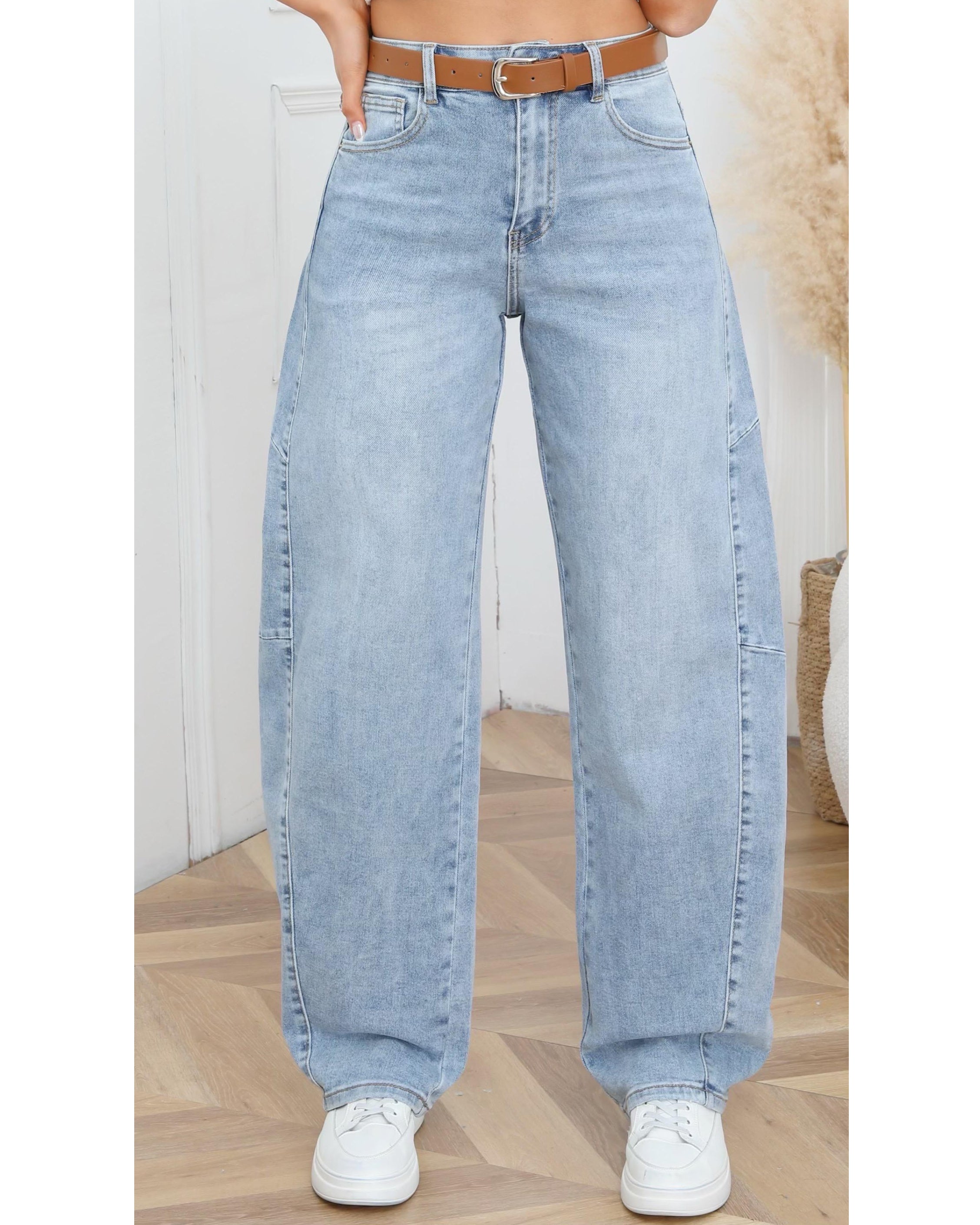 Laulia | Barrel jeans Livia Blauw