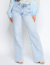 Queen Hearts | Wide leg jeans Nina-1 Lichtblauw