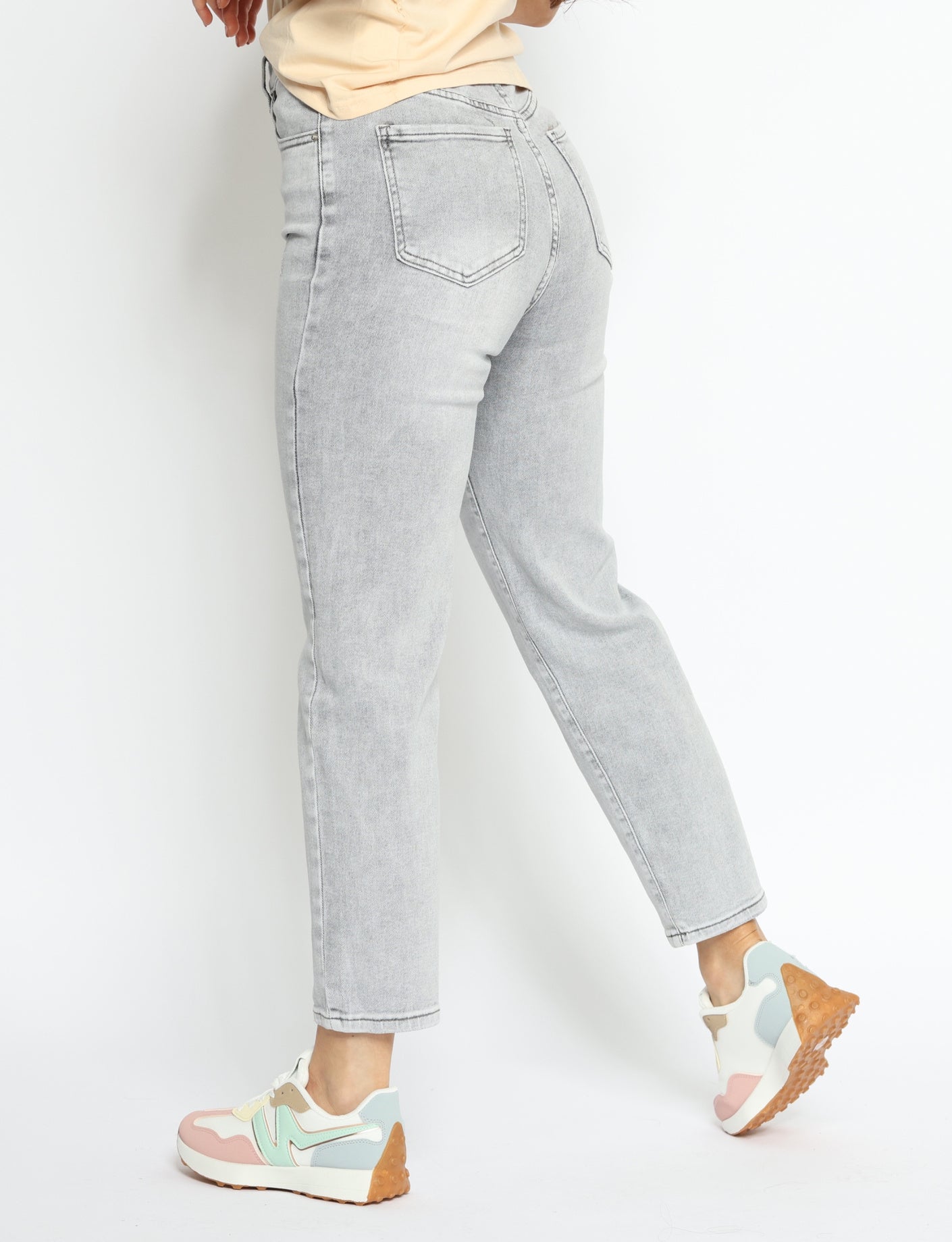 Folyrose | Mom jeans Jolie Lichtgrijs