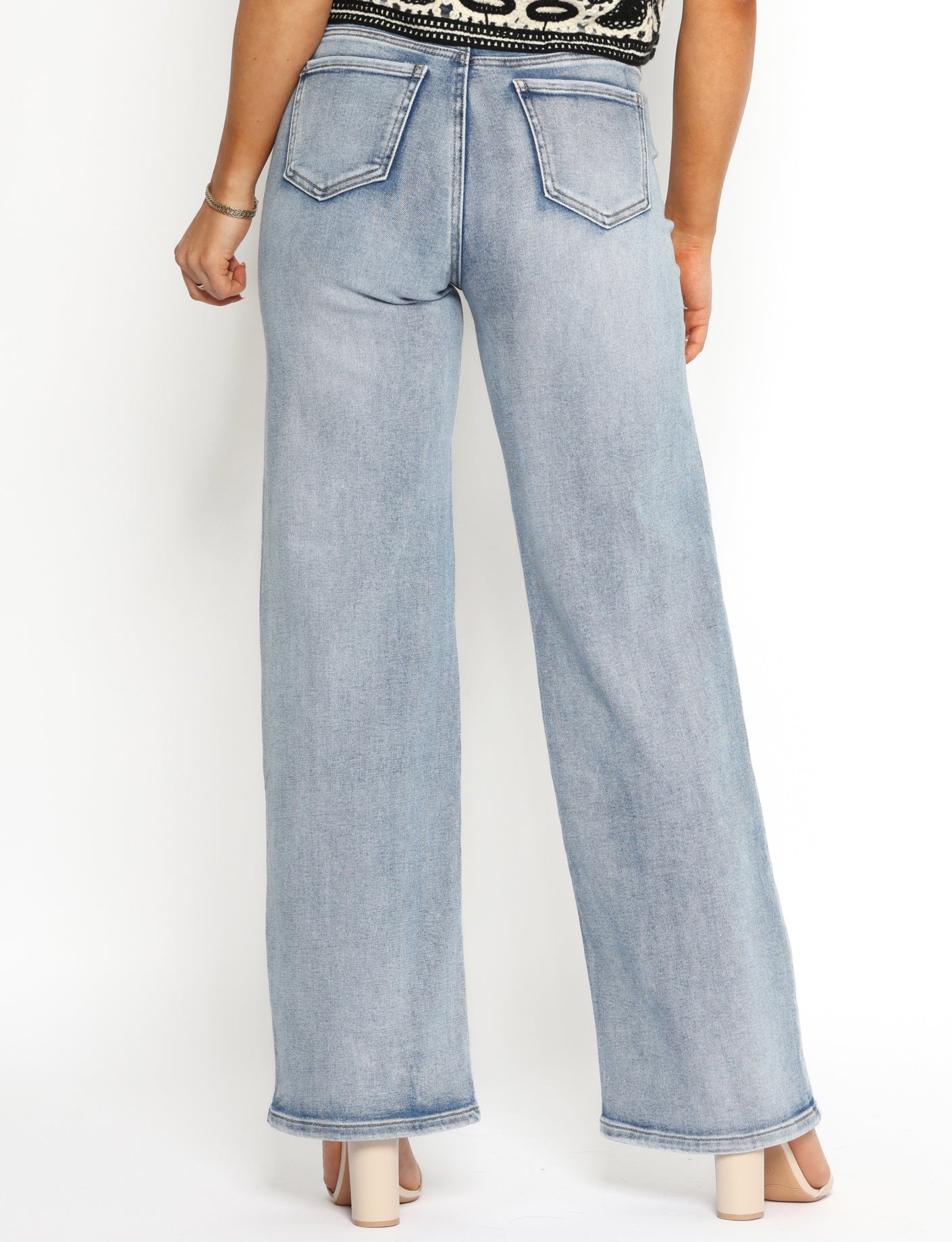 Goodies | Wide leg jeans Teddy Blauw