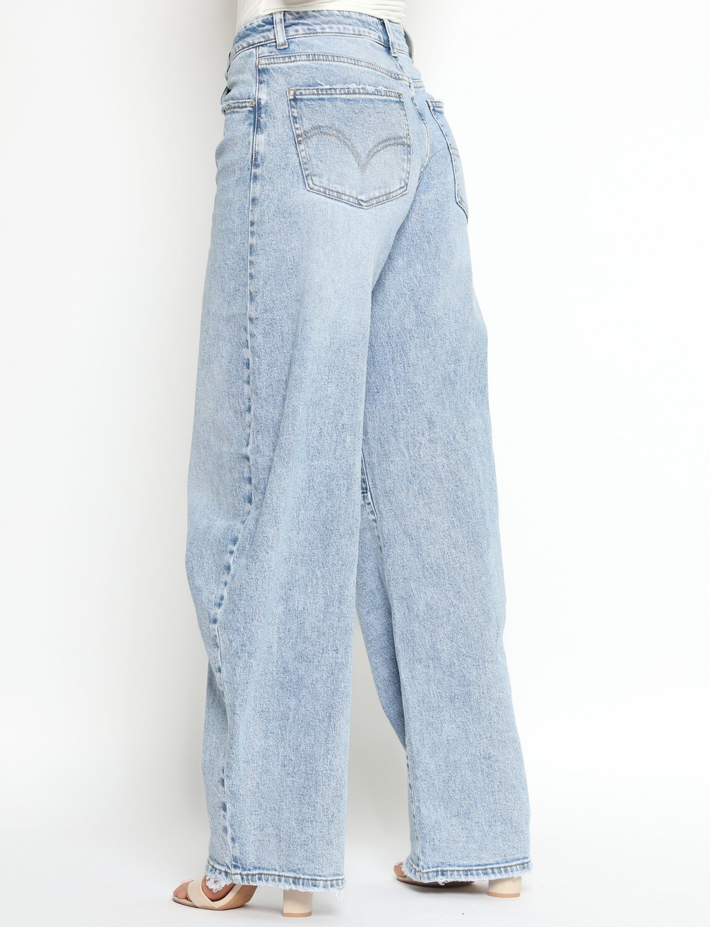 Queen Hearts | Barrel jeans (long) Lilley Blauw