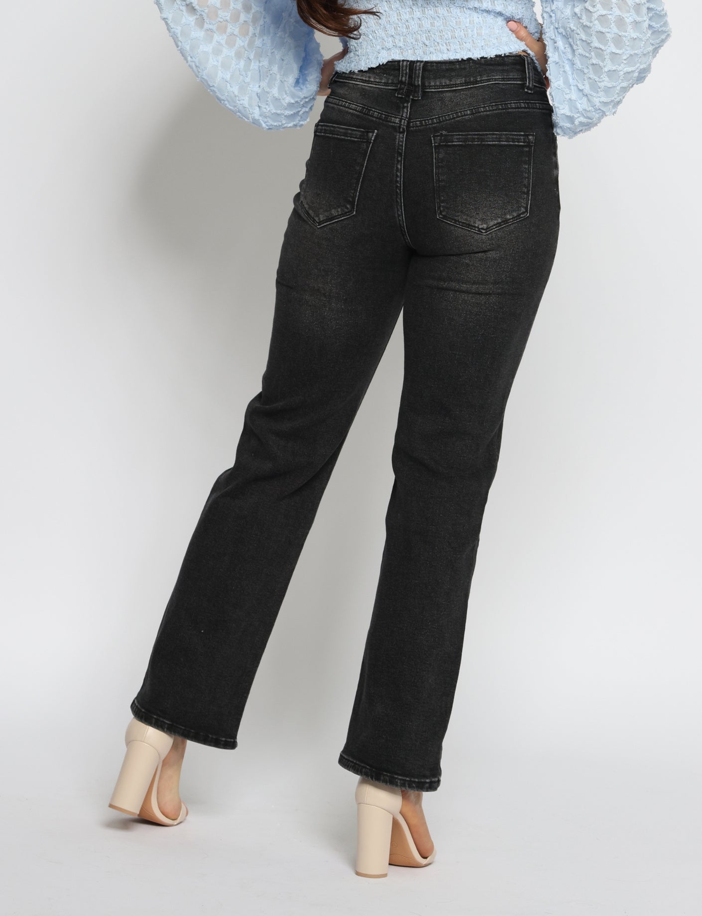 Norfy | Straight jeans 8636-1 Donkergrijs