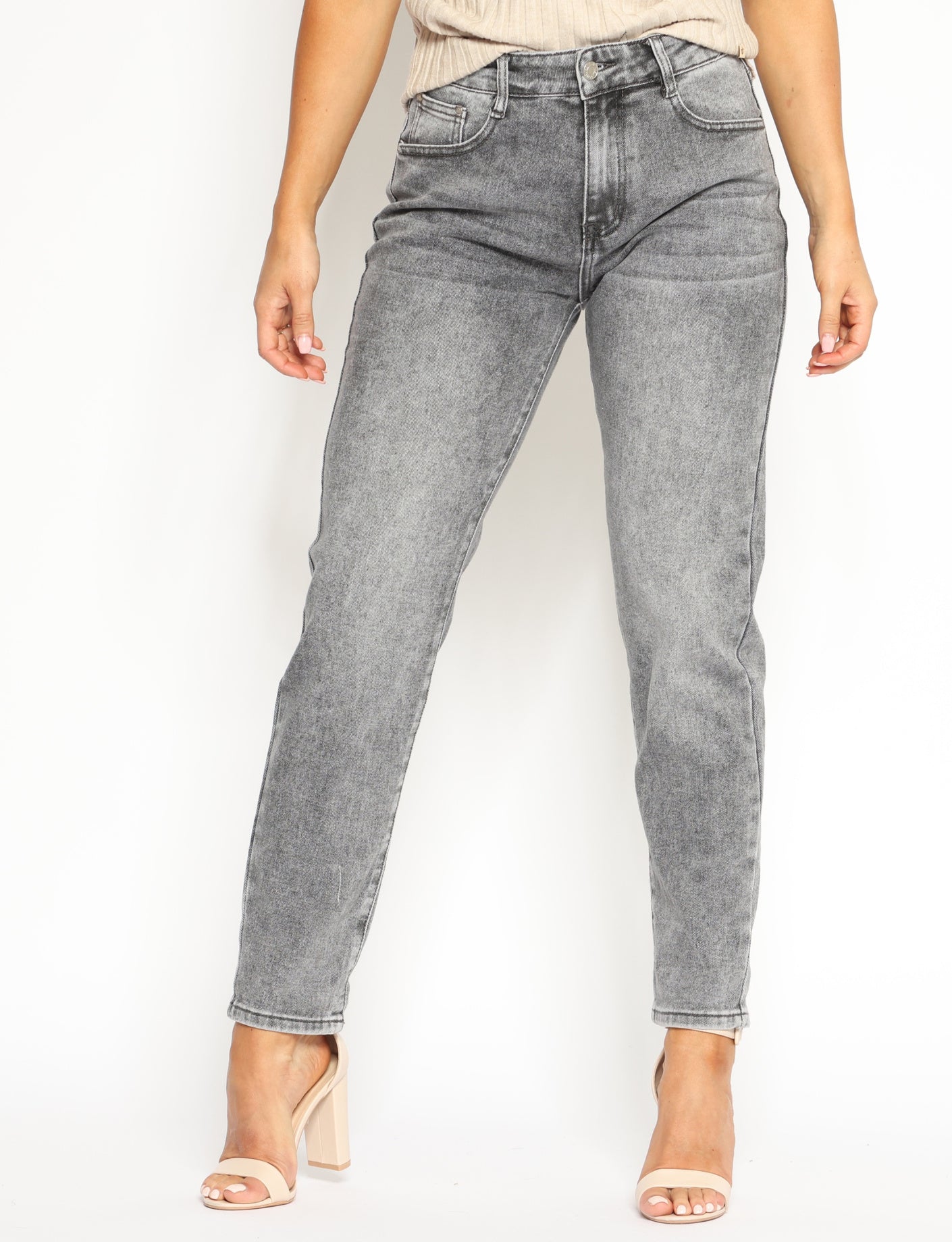 Folyrose | Mom jeans Ina Grijs