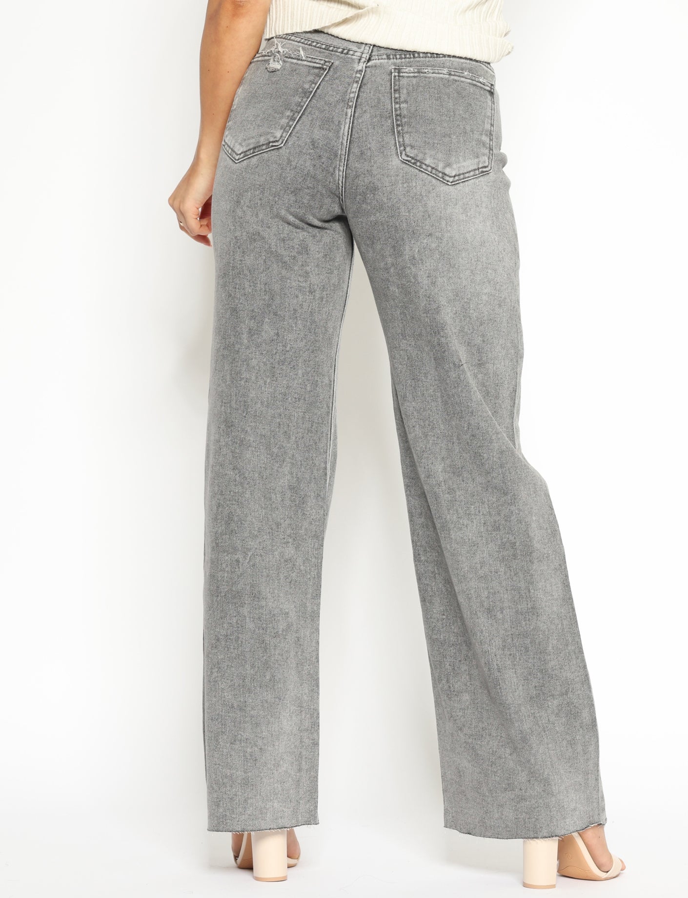 Folyrose | Wide leg jeans Lotte Grijs