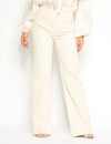 Queen Hearts | Wide leg jeans Nina-K Beige