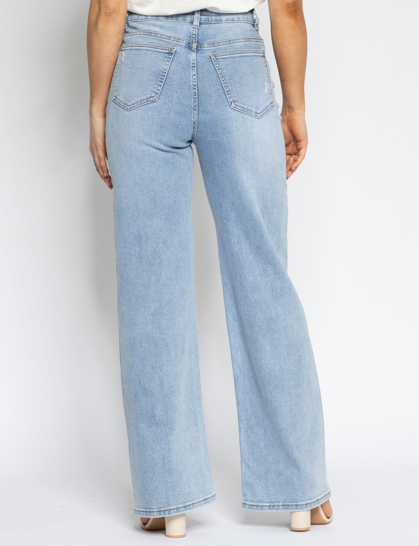 Hello Miss | Wide leg jeans Milou-6 Lichtblauw