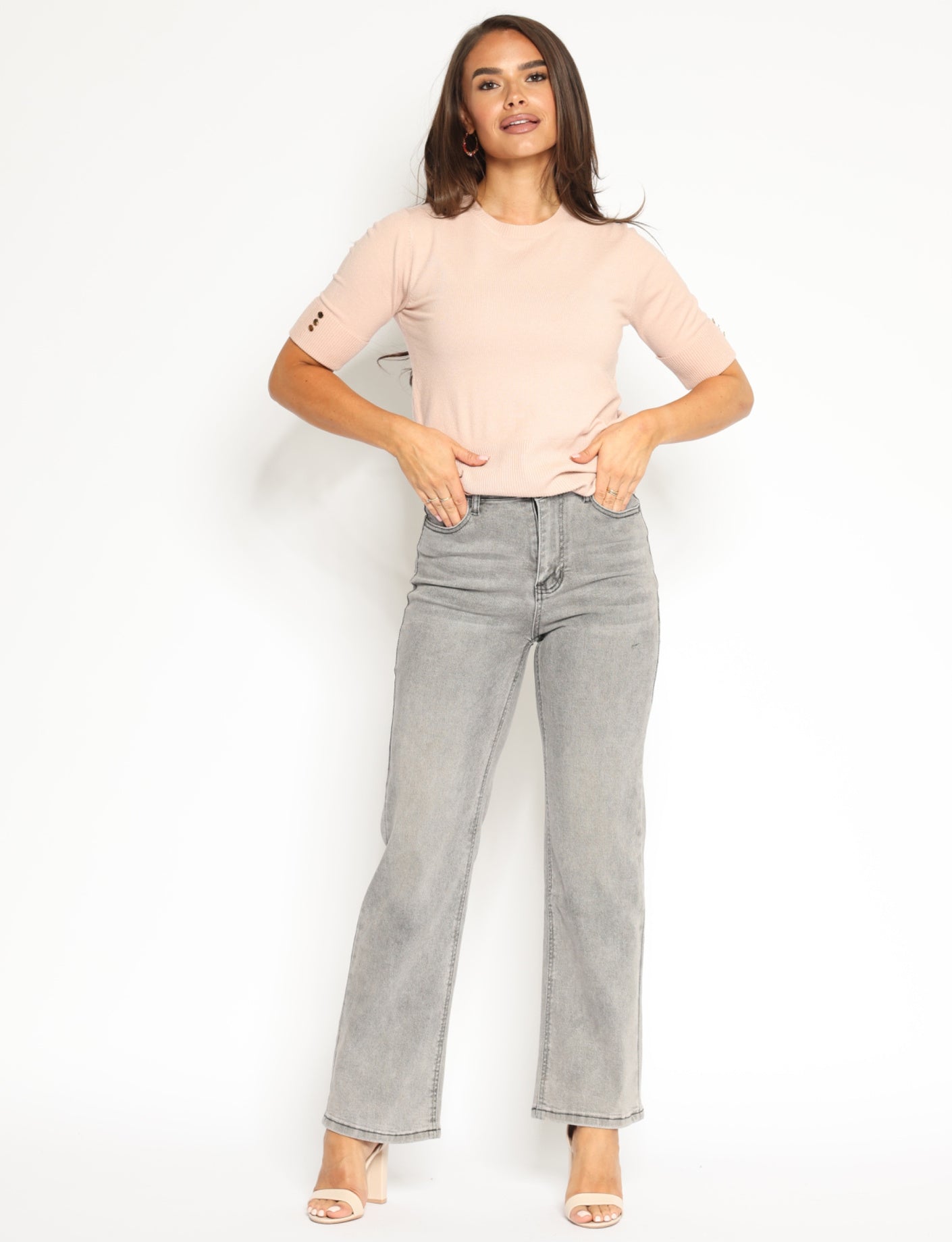 Denim style | Straight jeans Abby Grijs