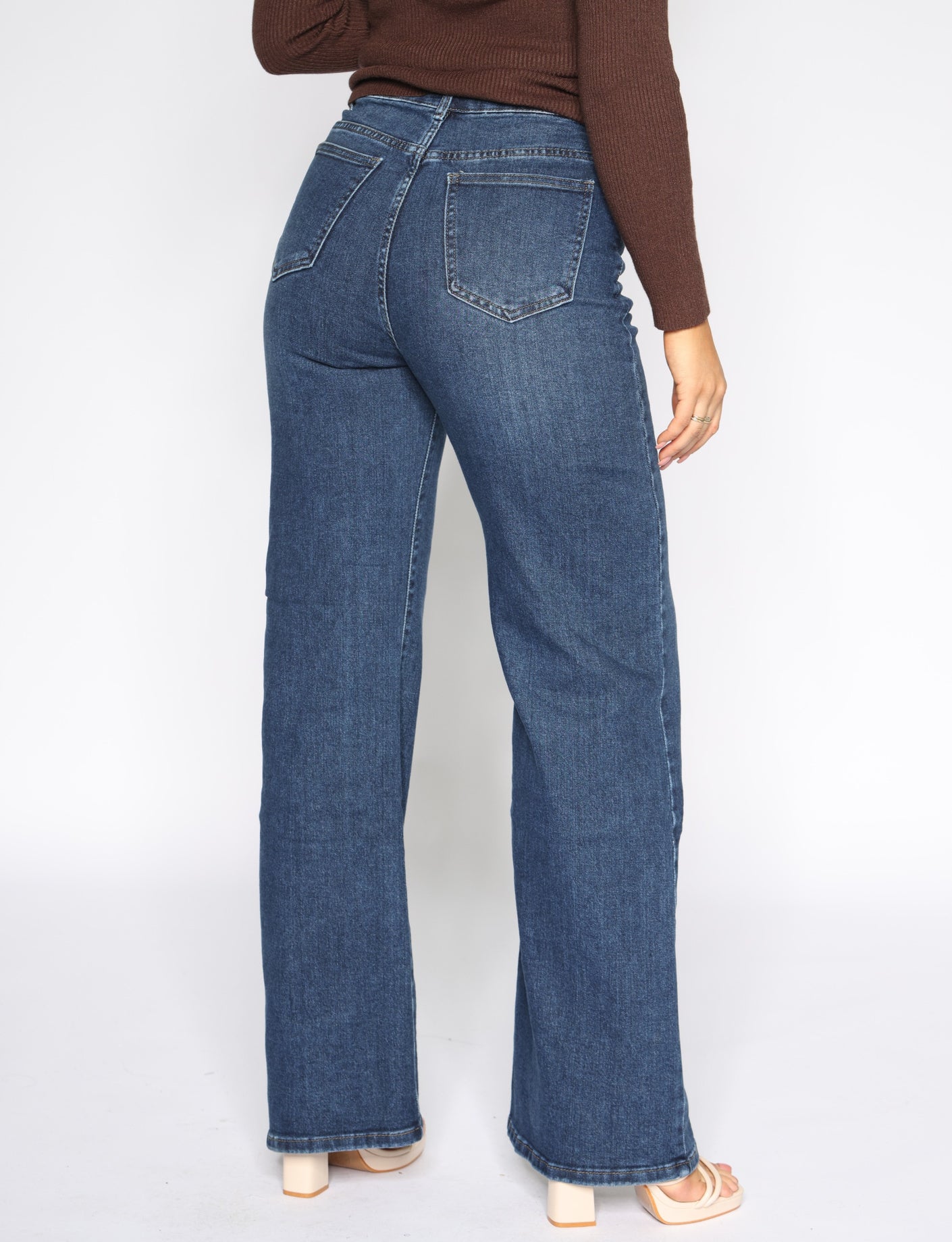 Hello Miss | Wide leg jeans H806-3 Blauw