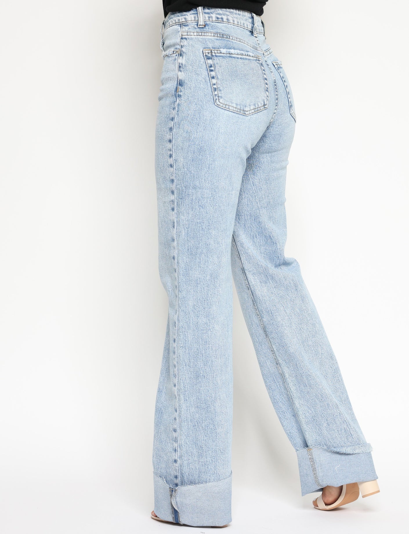 Queen Hearts | Wide leg jeans Jade-1 - extra tall Blauw