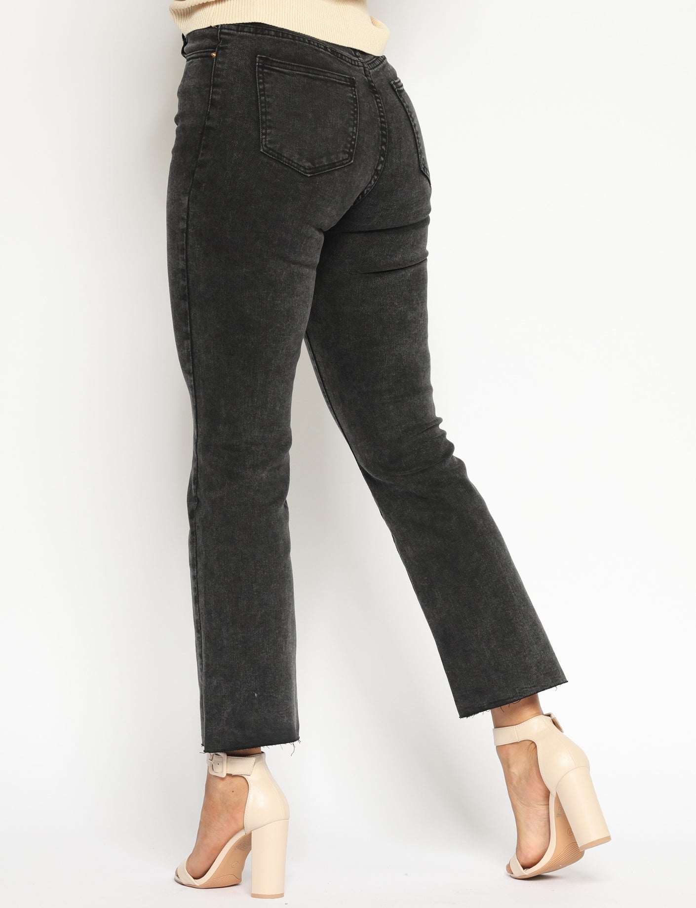 Folyrose | Flared jeans Noor Donkergrijs