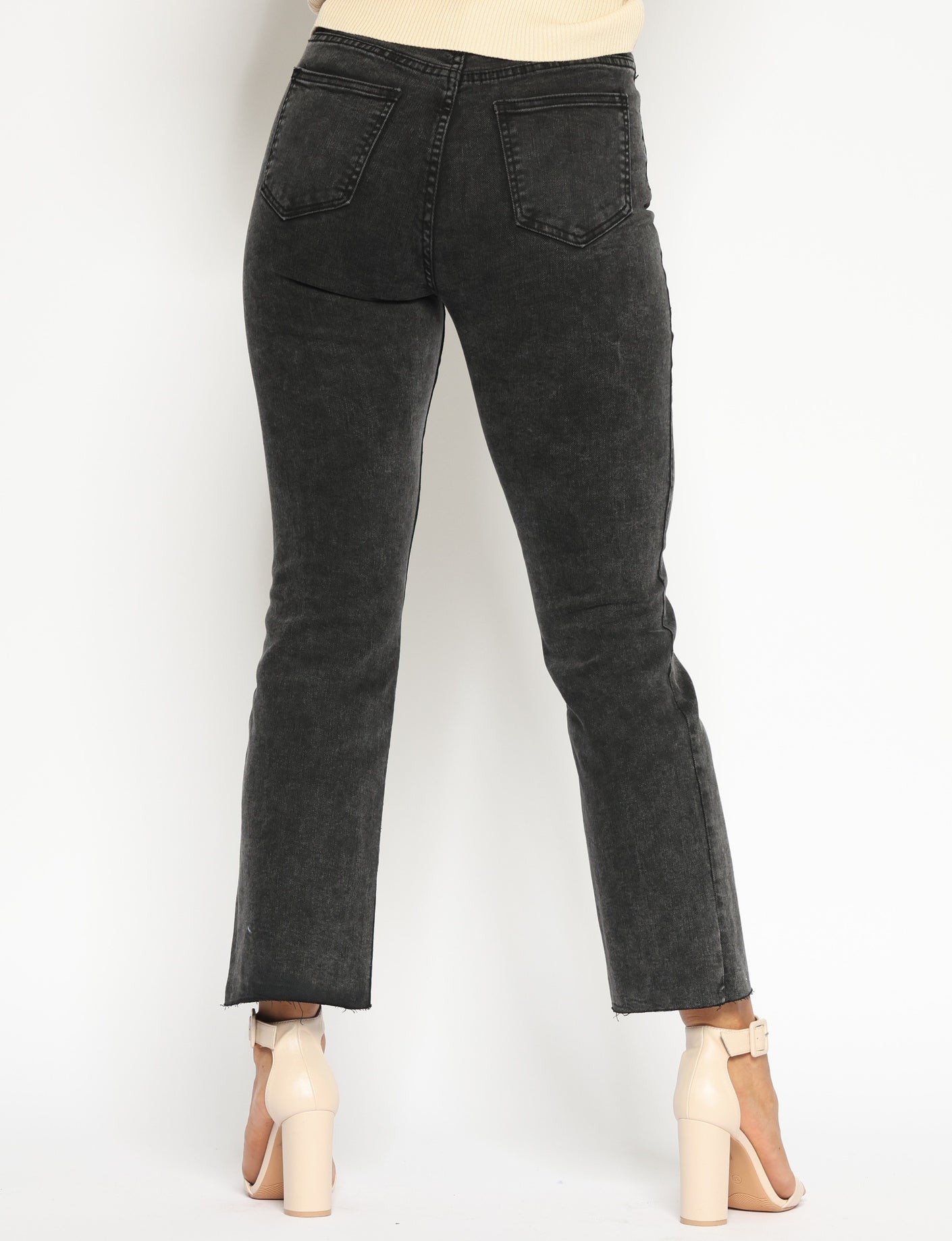Folyrose | Flared jeans Noor Donkergrijs