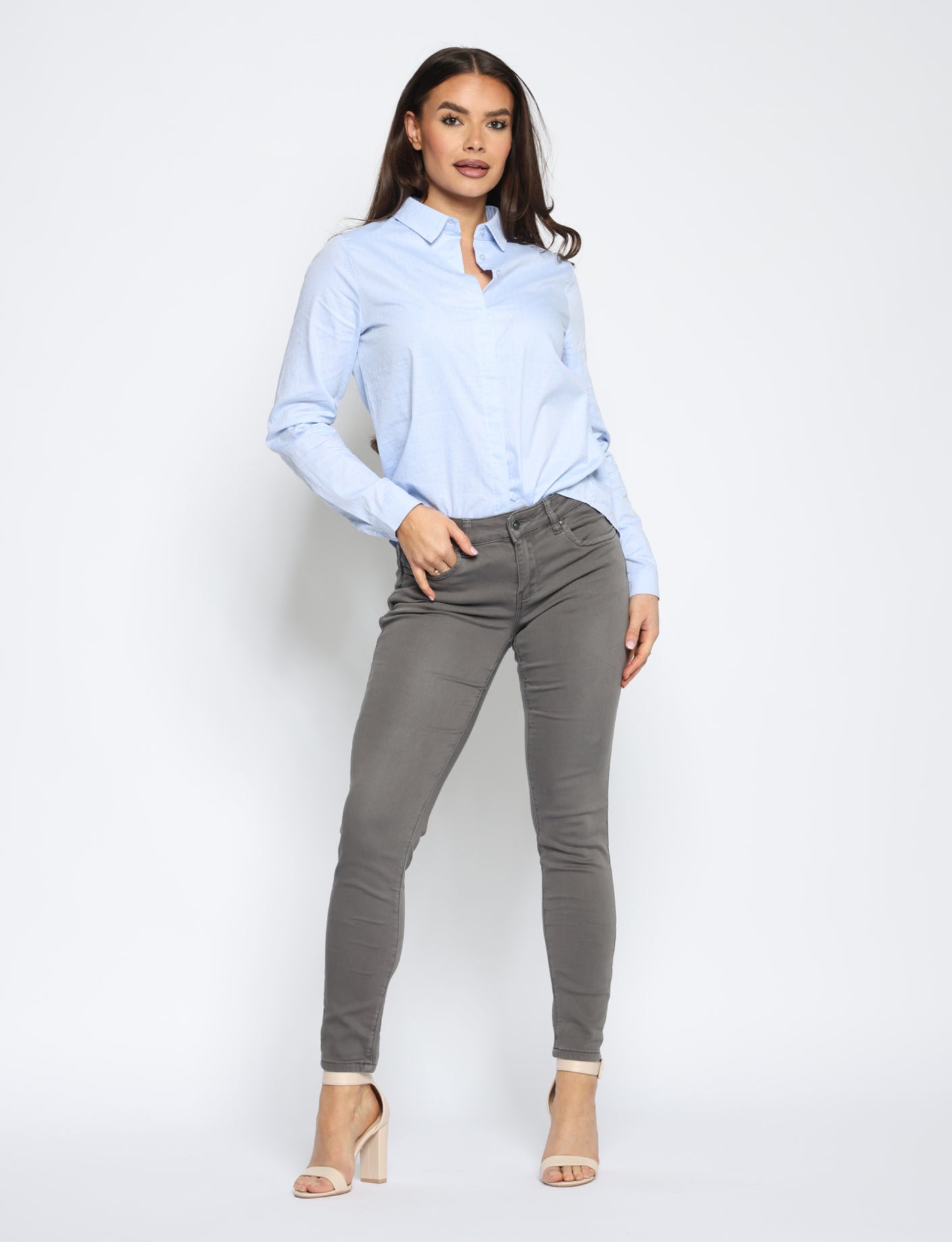 Toxik | Skinny jeans L20077 Grijs