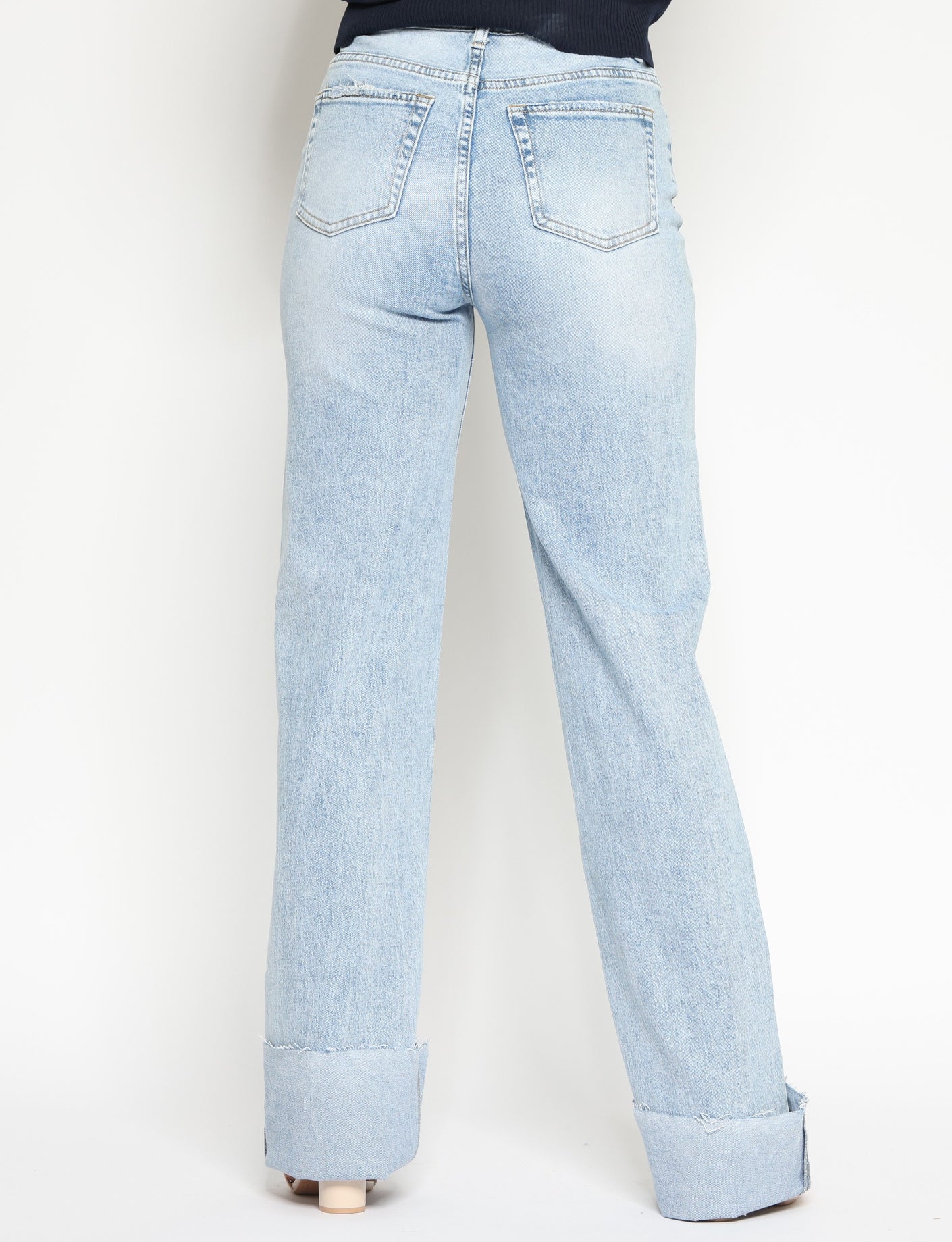 Queen Hearts | Wide leg jeans Jade - extra tall Lichtblauw