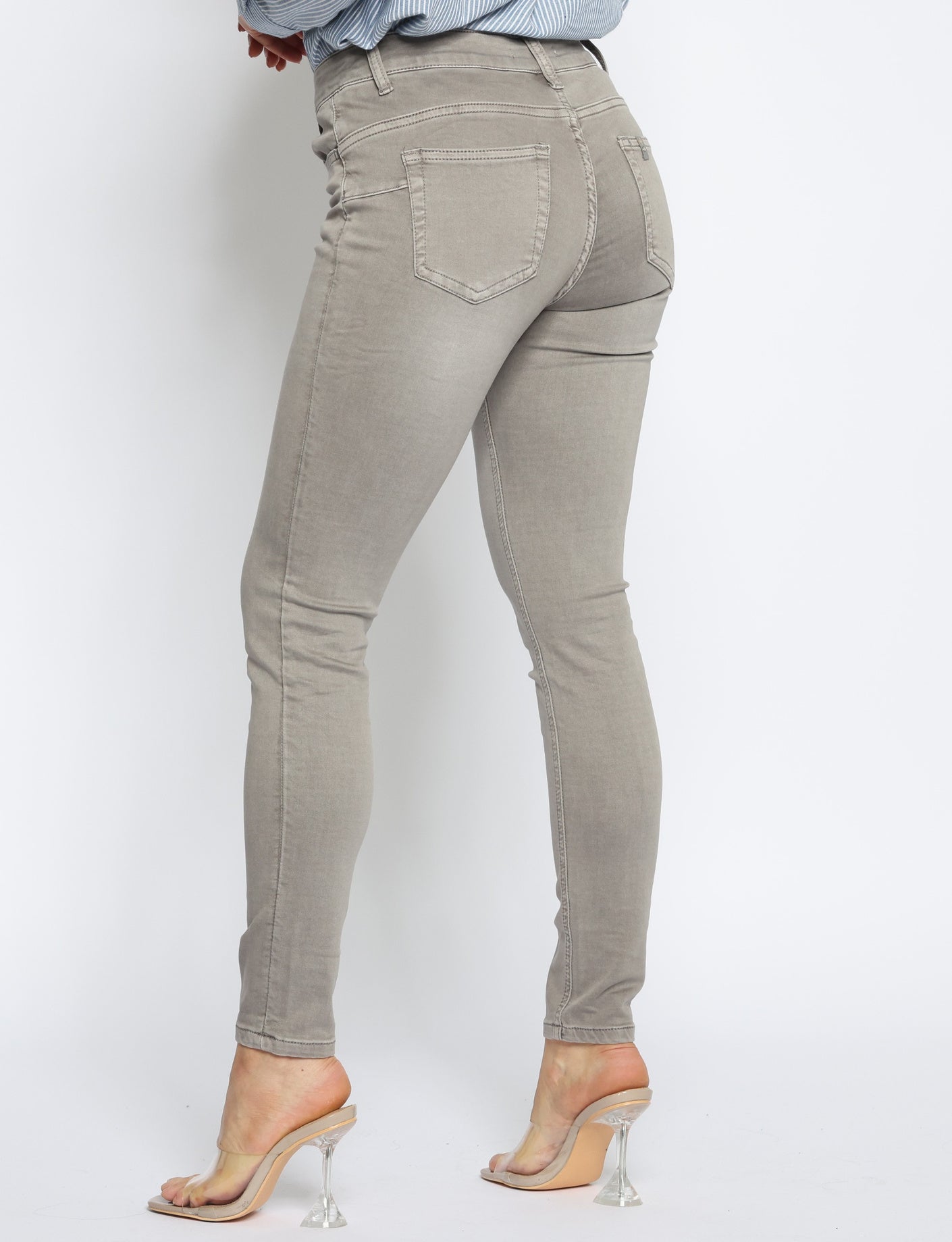 Toxik | Skinny jeans L750 Lichtgrijs