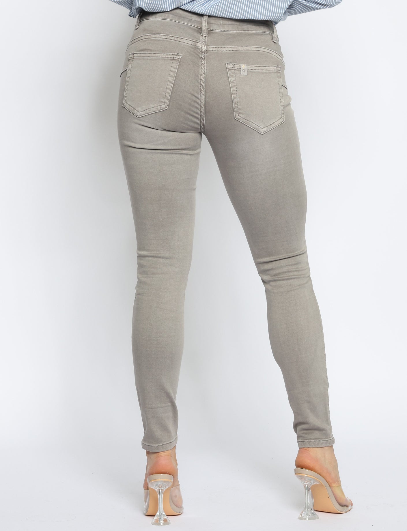 Toxik | Skinny jeans L750 Lichtgrijs