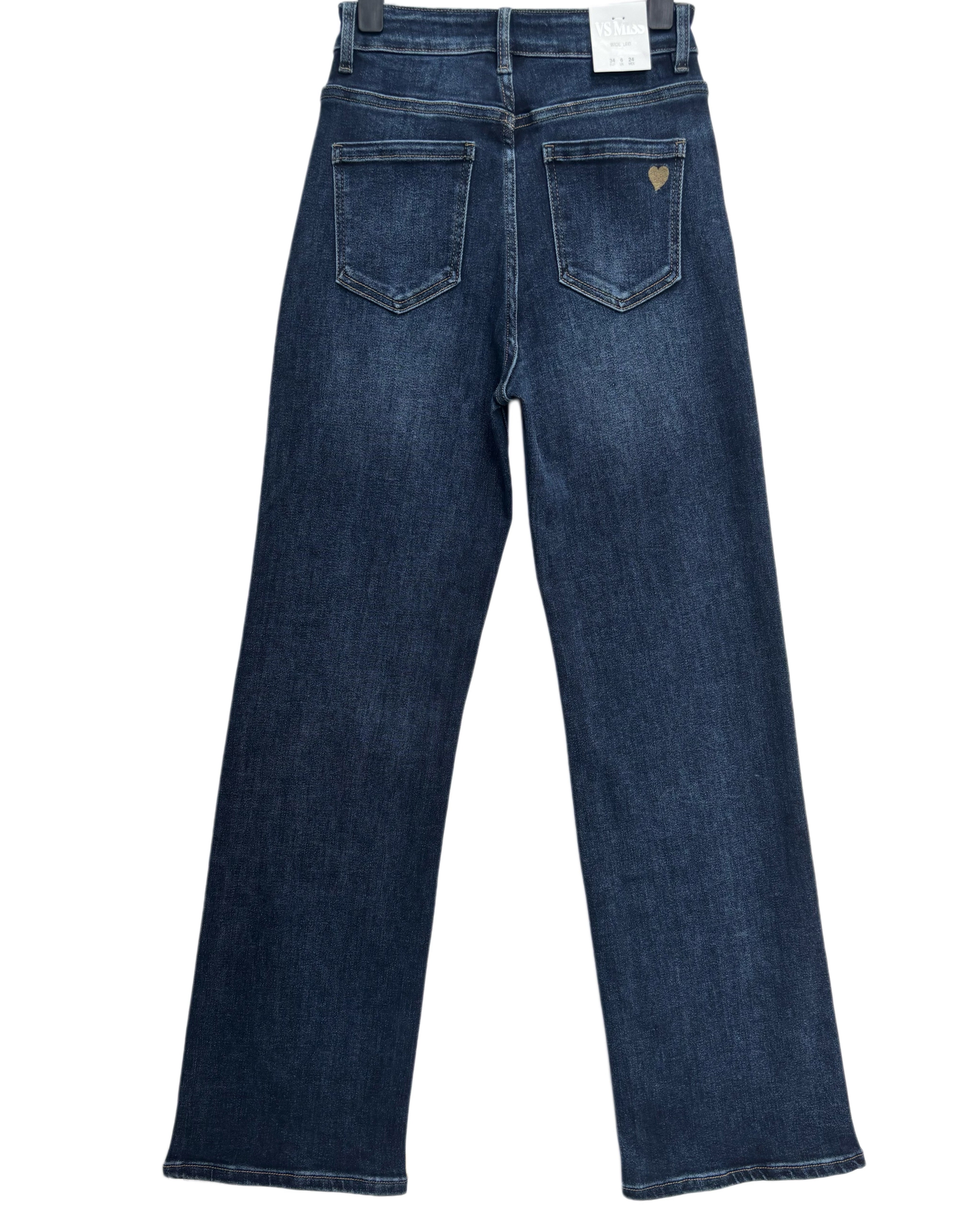 VS Miss | Wide leg jeans Anjes Donkerblauw