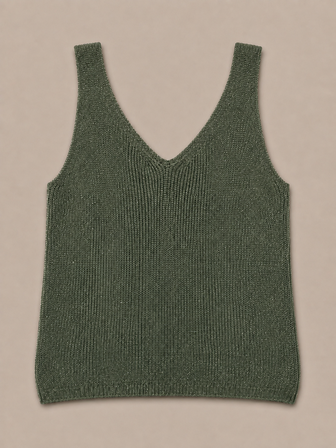 Glitter top met V-hals Zoe Groen