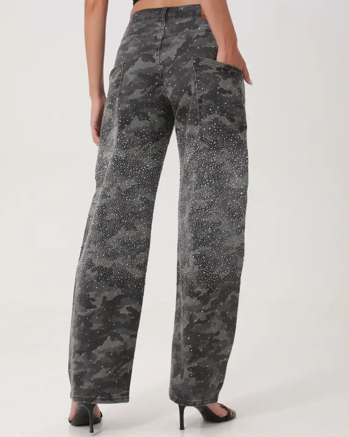 SeeSee Paris | Barrel jeans met zakken en strass Molly Army
