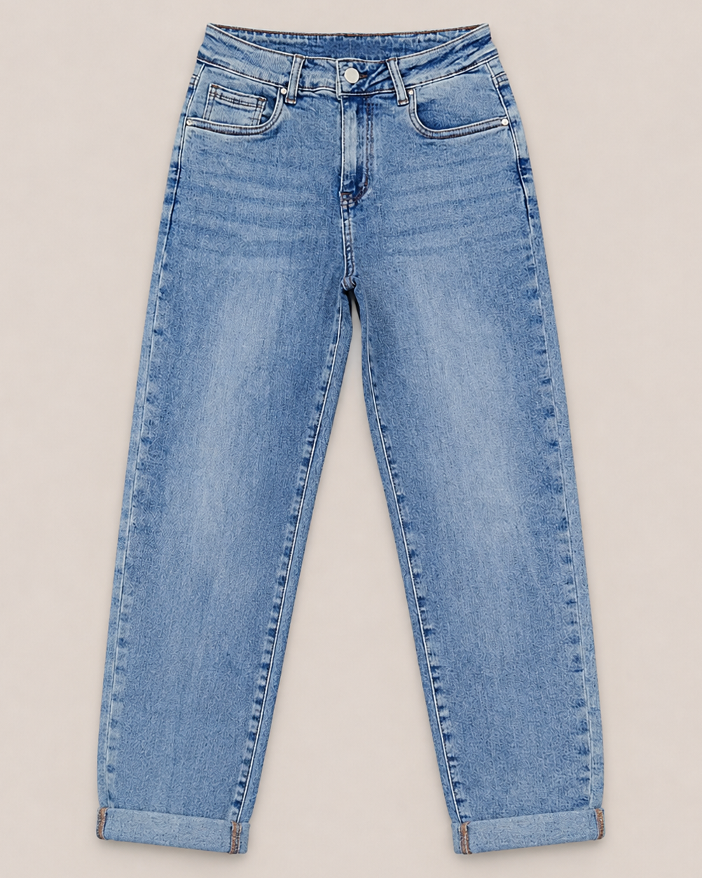 Hello Miss | Mom jeans Vajen-5 Blauw