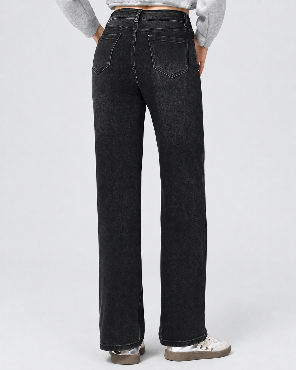 Hello Miss | Wide leg jeans Liz-6 Zwart