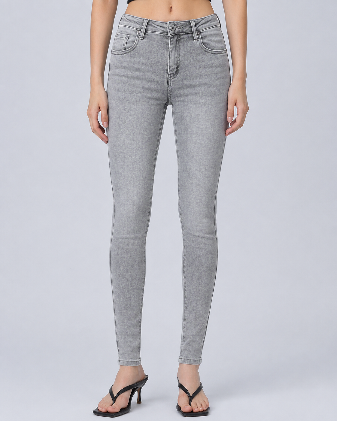 Hello Miss | Slim jeans, Push up Lieve-17 Grijs