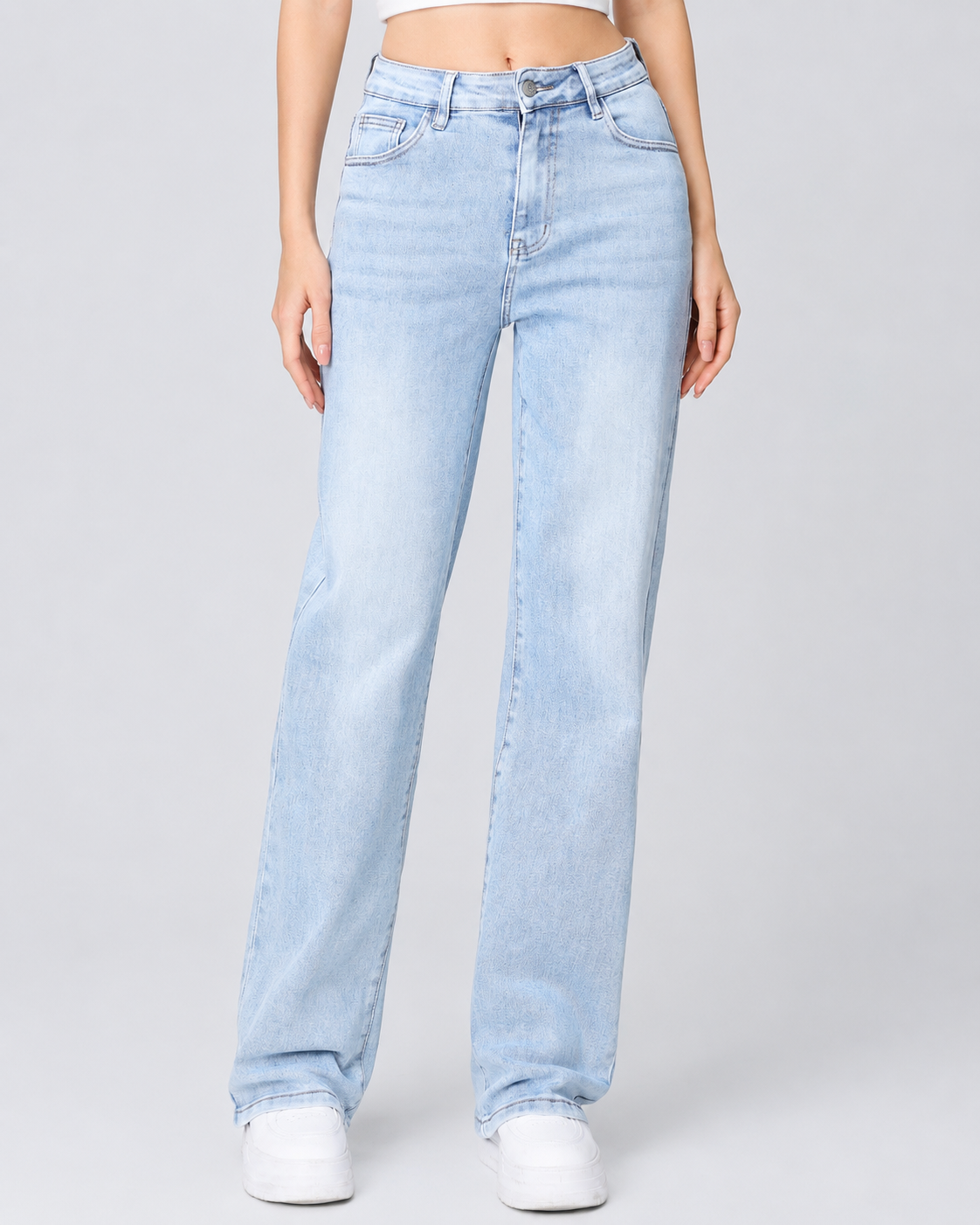 Hello Miss | Wide leg jeans Janneke-6 Lichtblauw