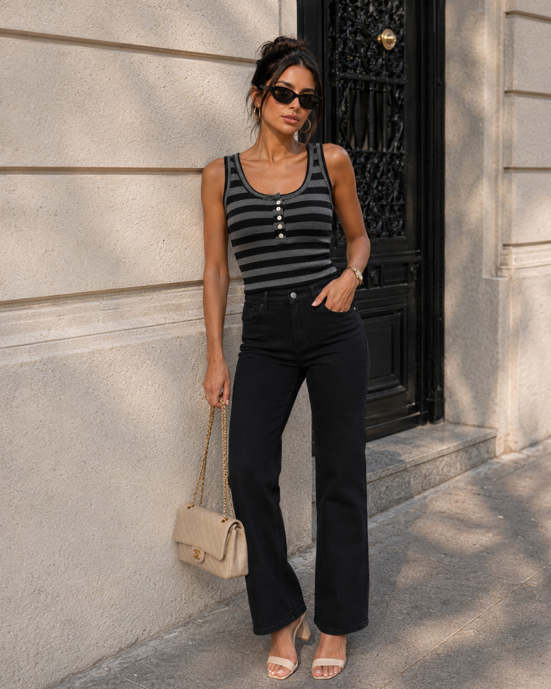 Redseventy | Wide Leg Jeans Kirsten-2 Zwart