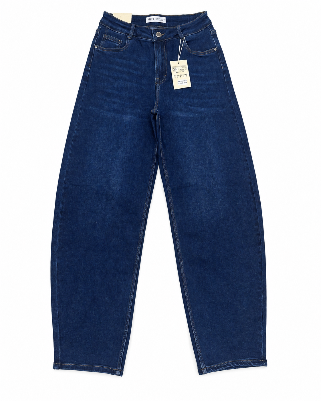 Norfy | Barrel jeans Randy Donkerblauw