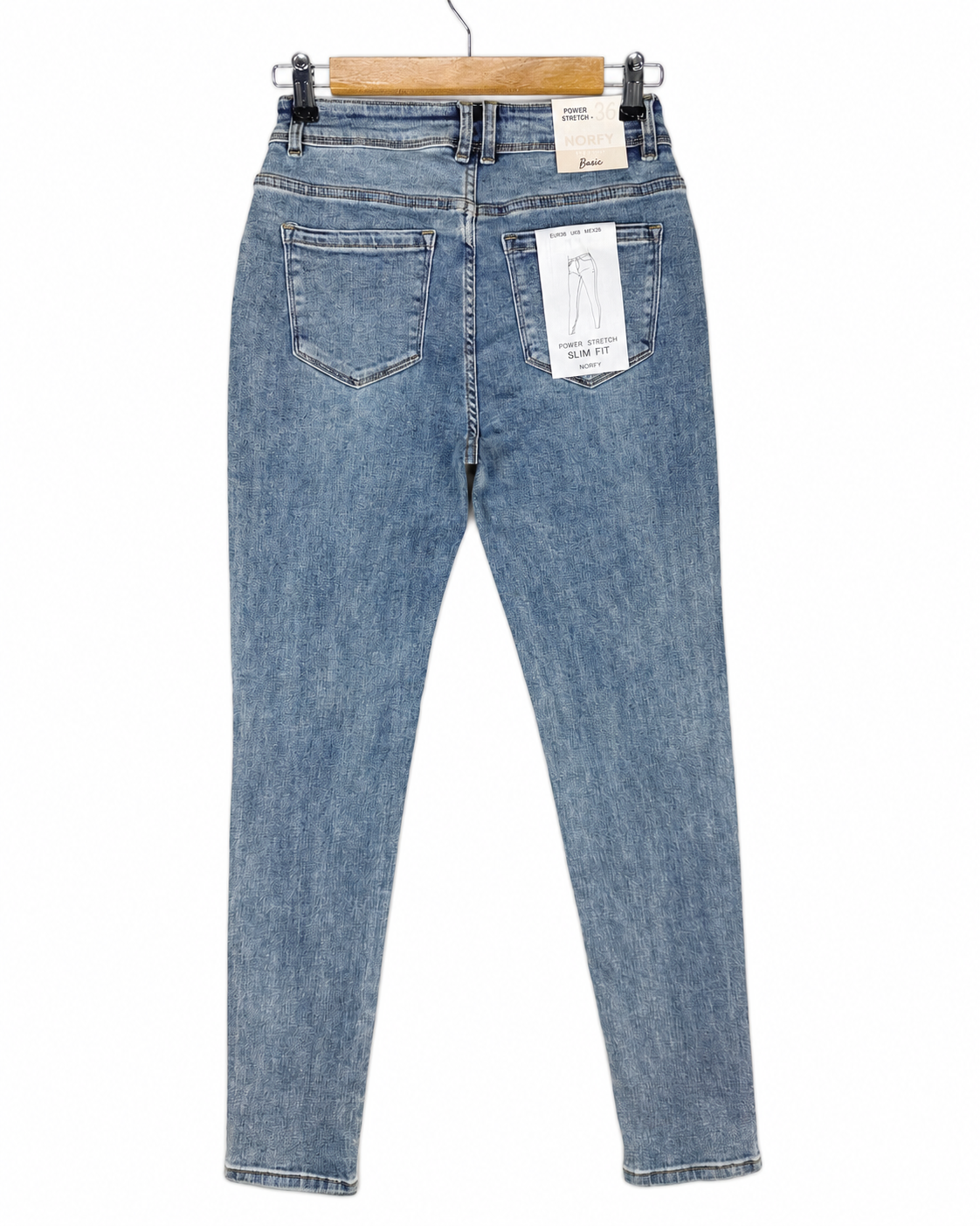 Norfy | Slim jeans power stretch Nola Blauw