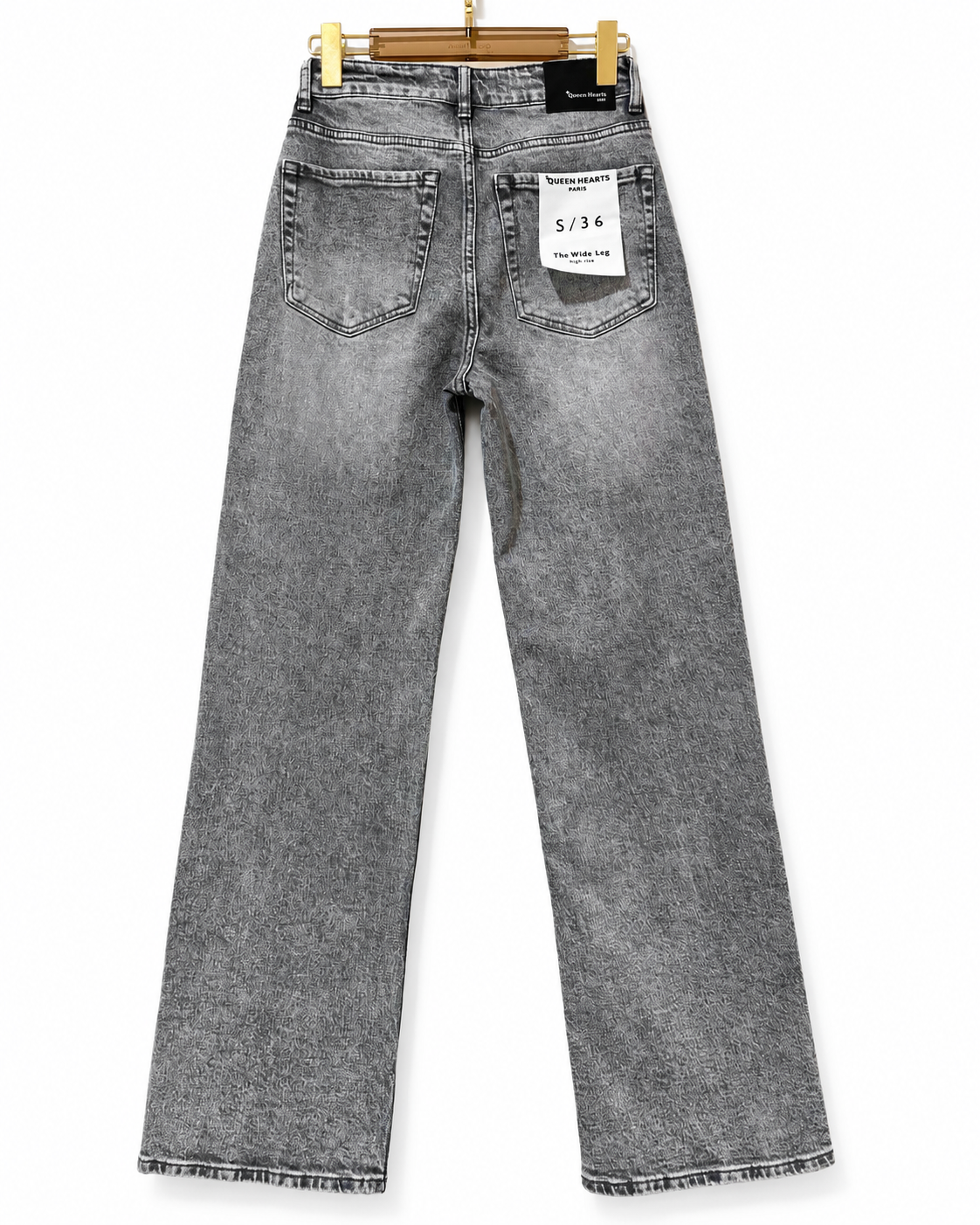 Queen Hearts | Wide leg jeans James Grijs