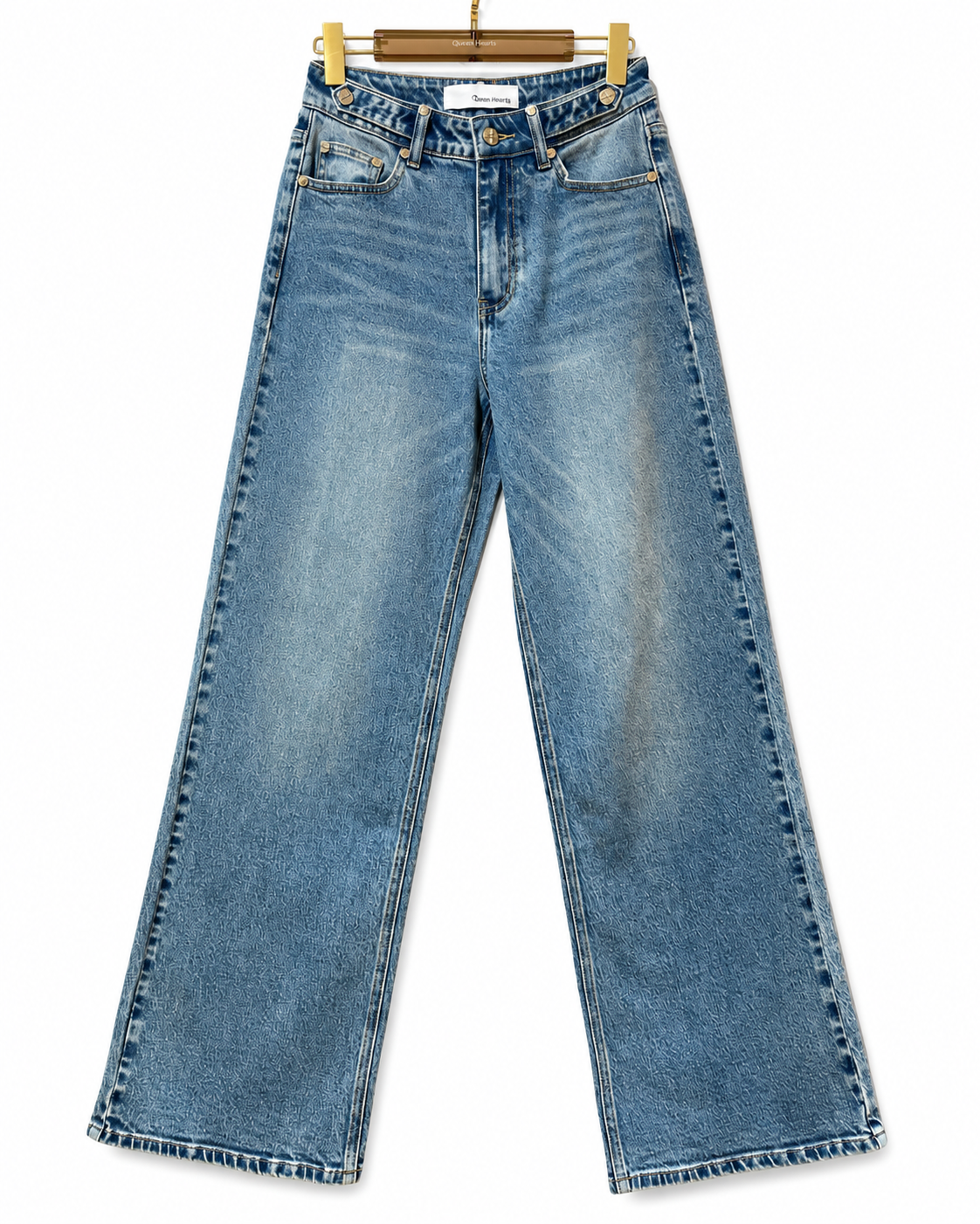 Queen Hearts | Wide leg jeans Joelle-7 Blauw