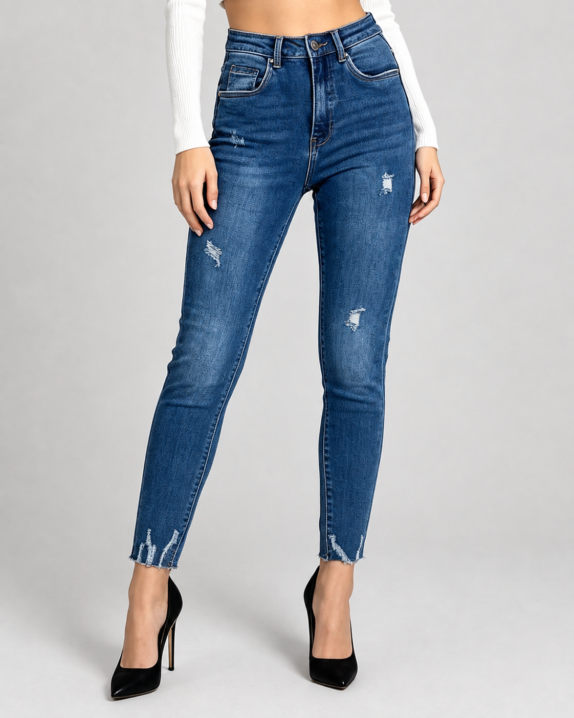 VS Miss | Skinny jeans, Super high waist Lena Blauw