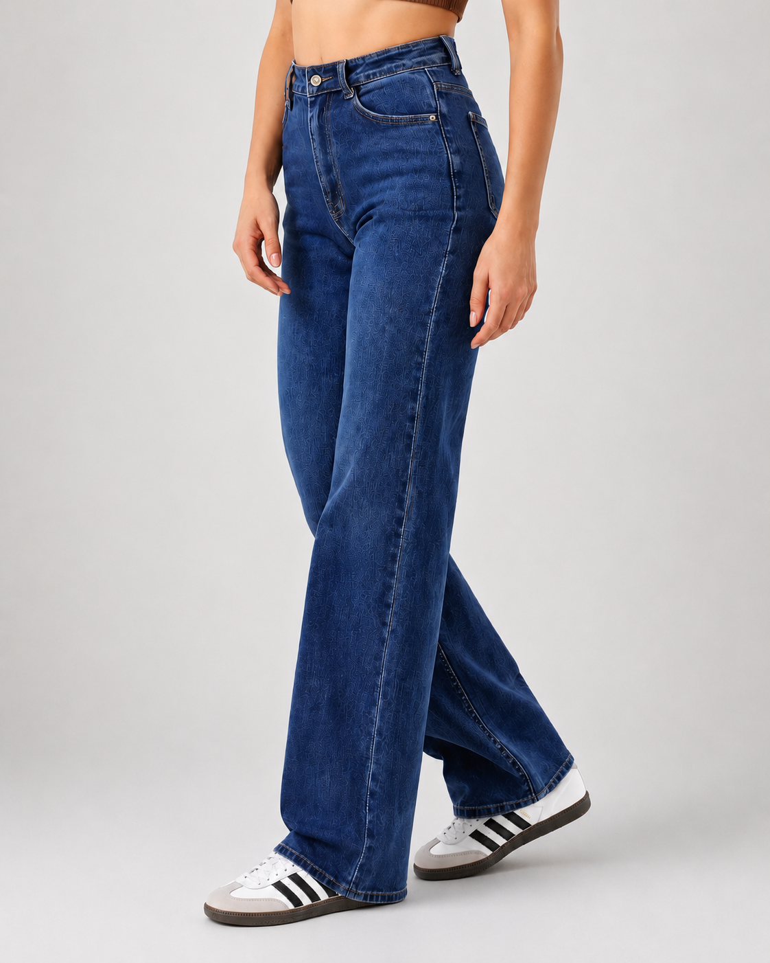 Laulia | Wide leg jeans TALL Misty-8 Donkerblauw
