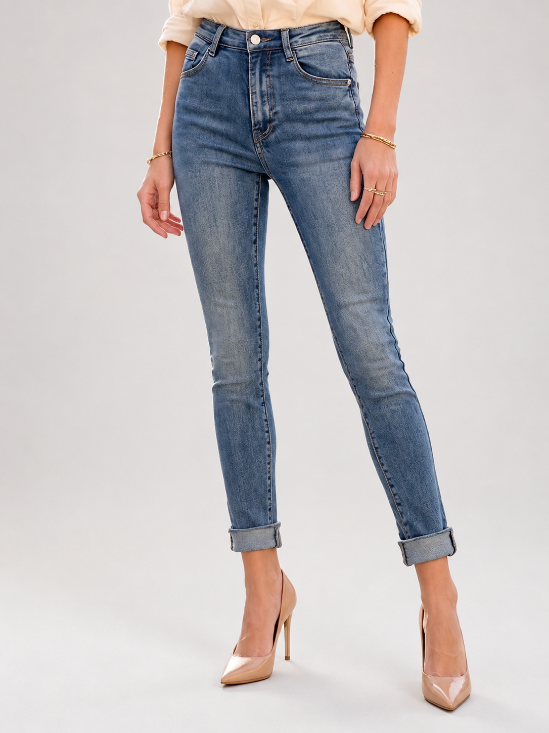 Laulia | Skinny jeans Lore-8 Donkerblauw