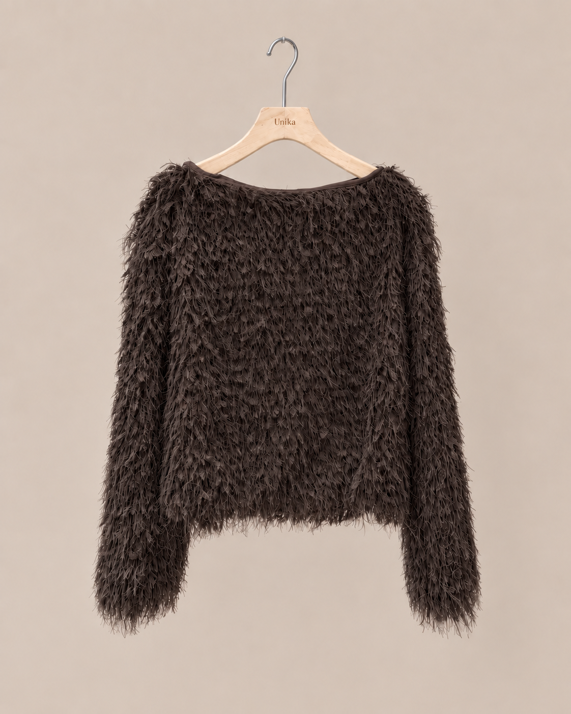 Off-shoulder top Lilly Donkerbruin