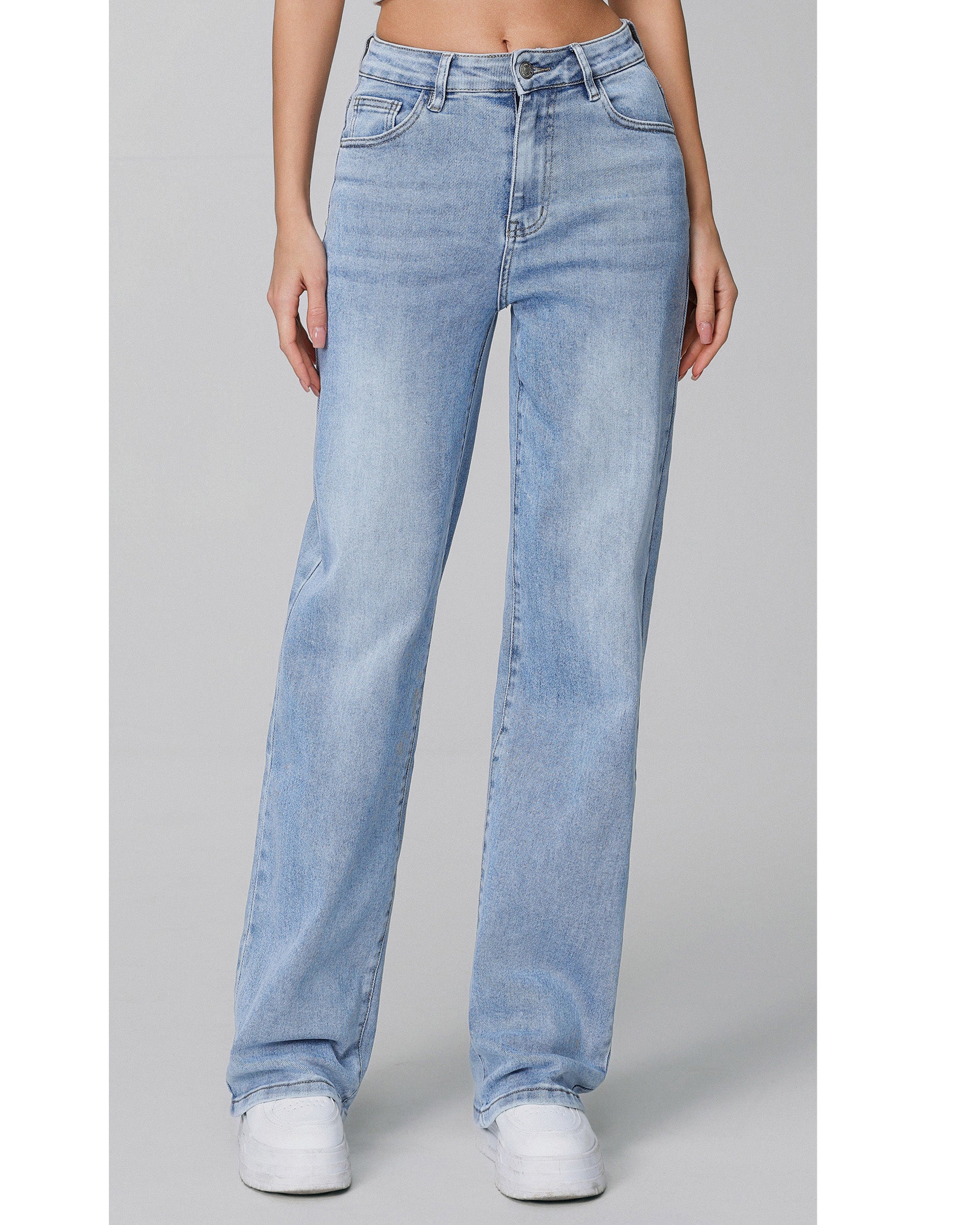 Hello Miss | Wide leg jeans Jamie-1 Blauw