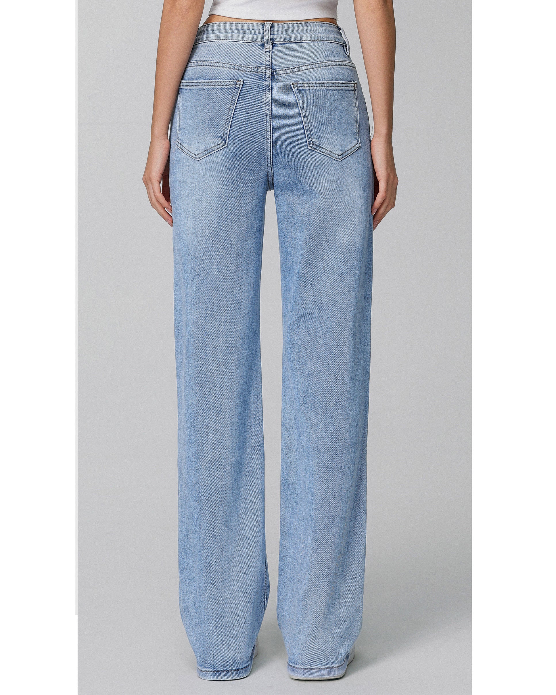 Hello Miss | Wide leg jeans Jamie-1 Blauw