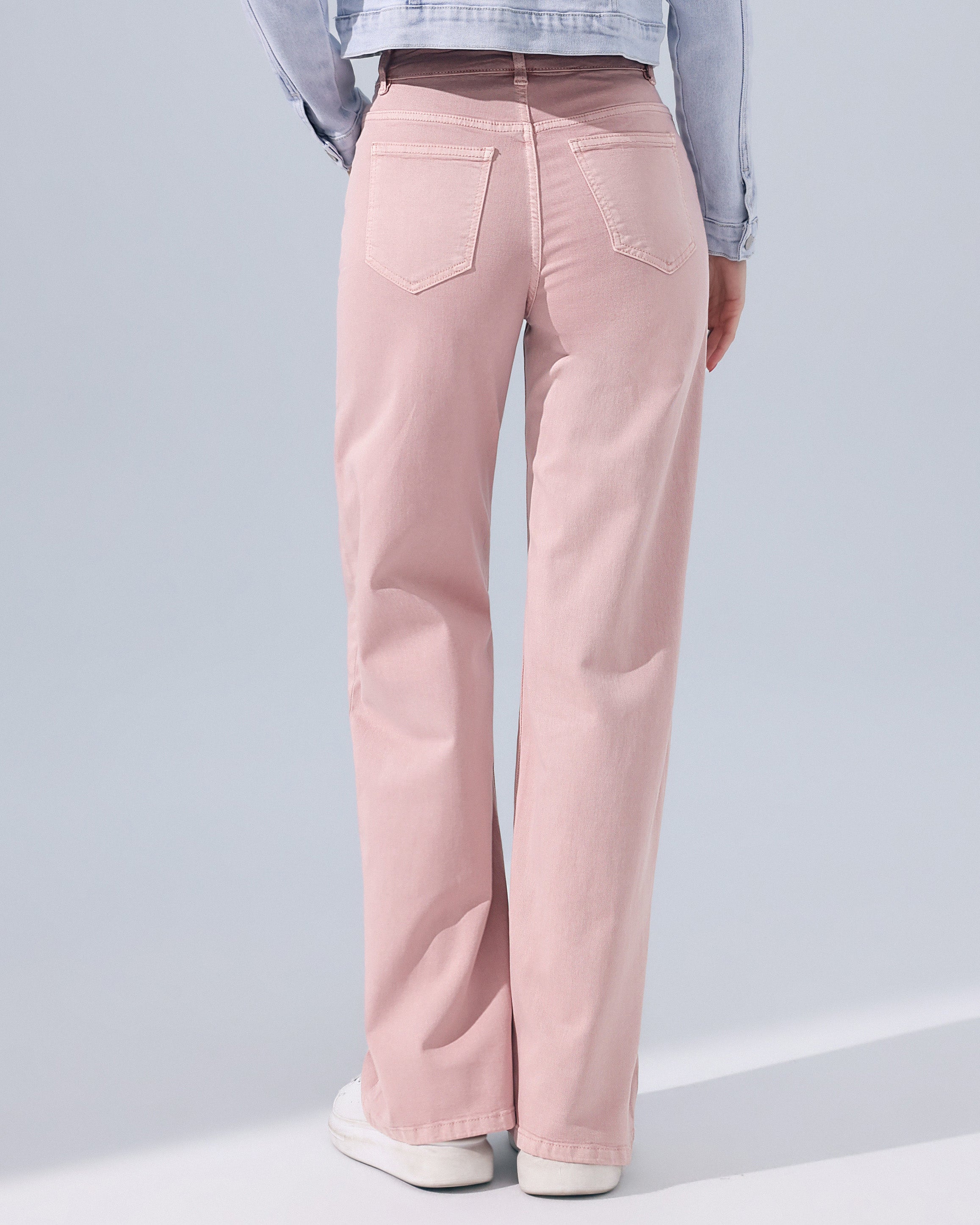 Hello Miss | Wide leg jeans Alexy-28 Lichtroze