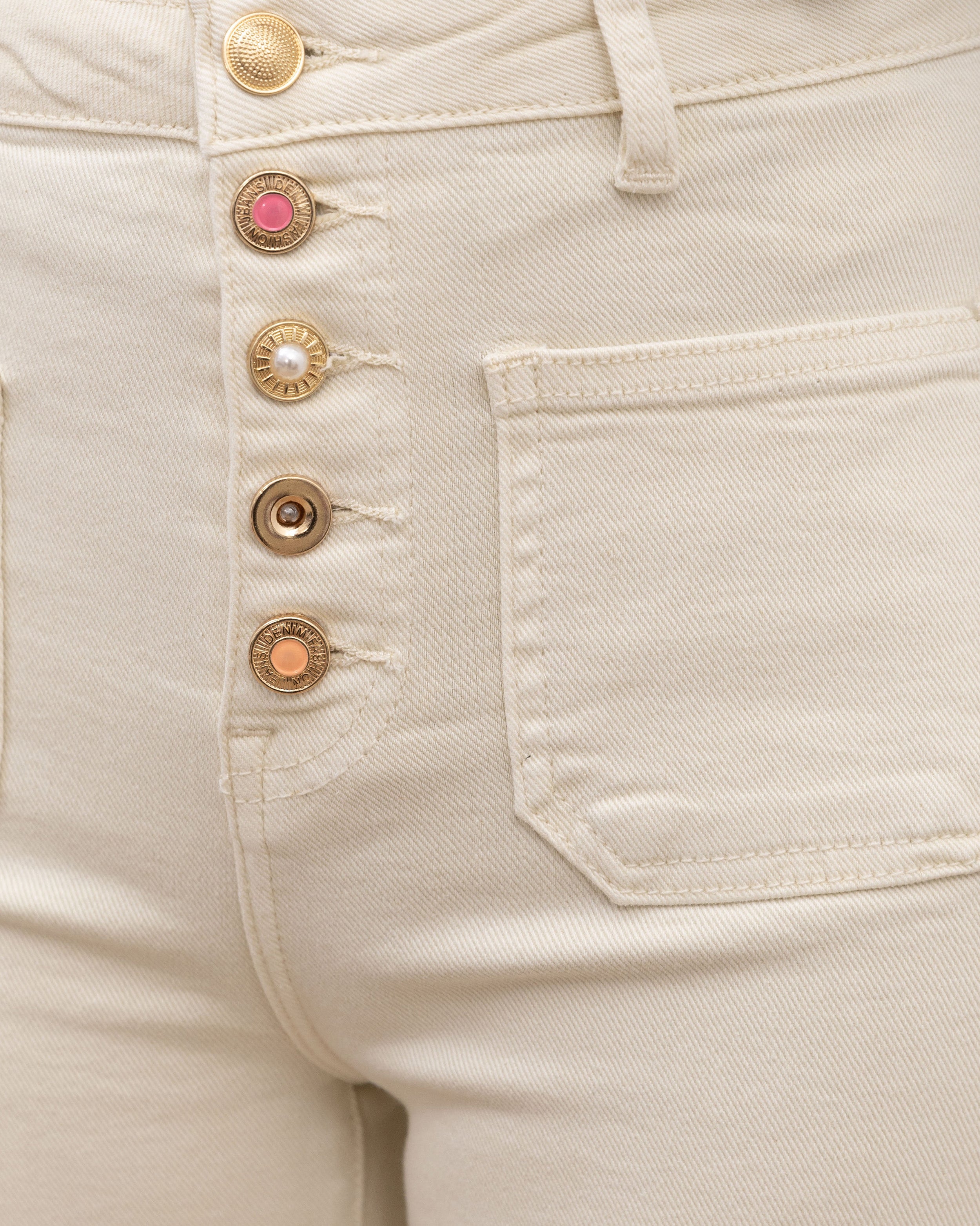 Folyrose | Wide leg jeans Zita-C Beige