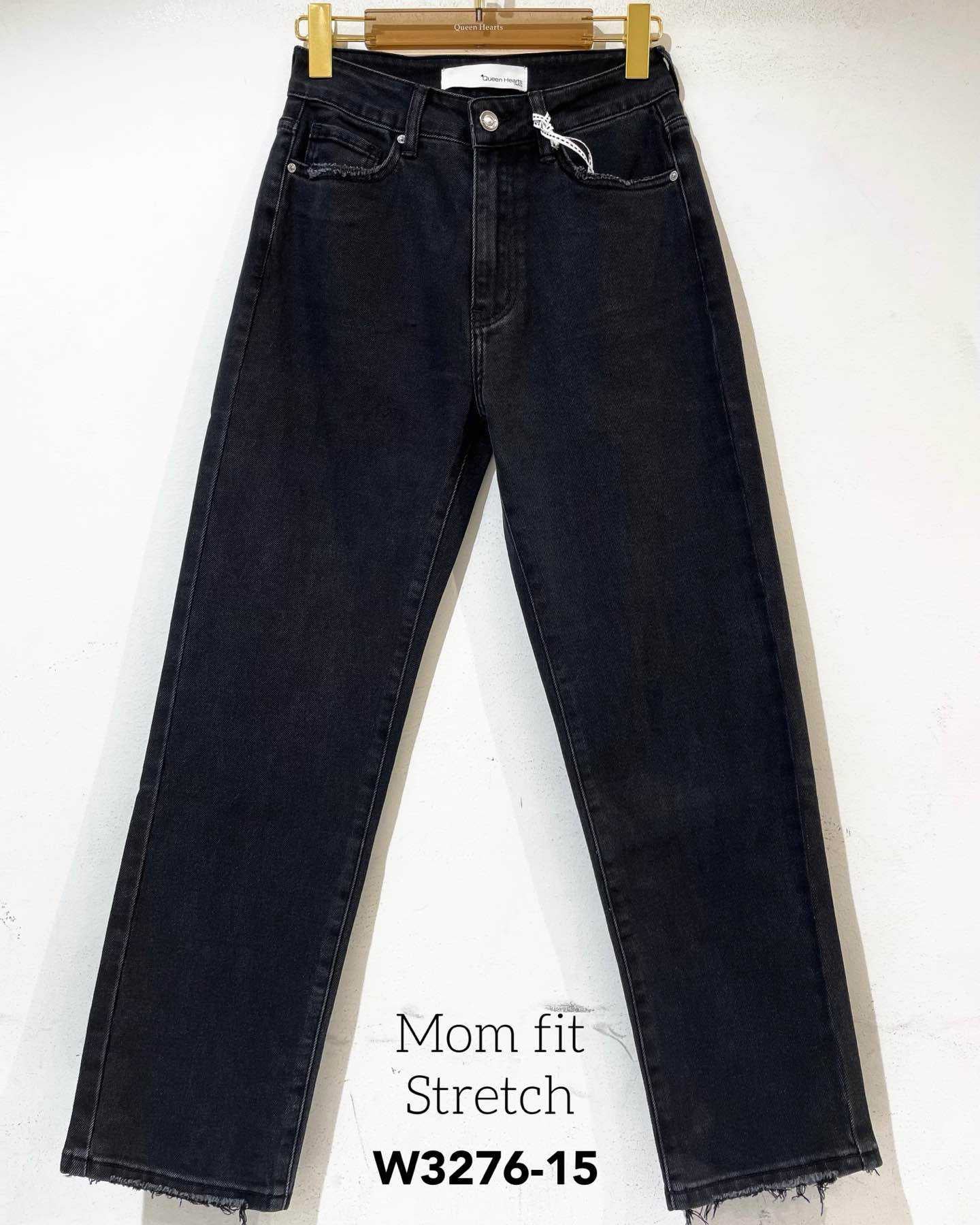 Queen Hearts | Mom jeans Rosie-15 Zwart