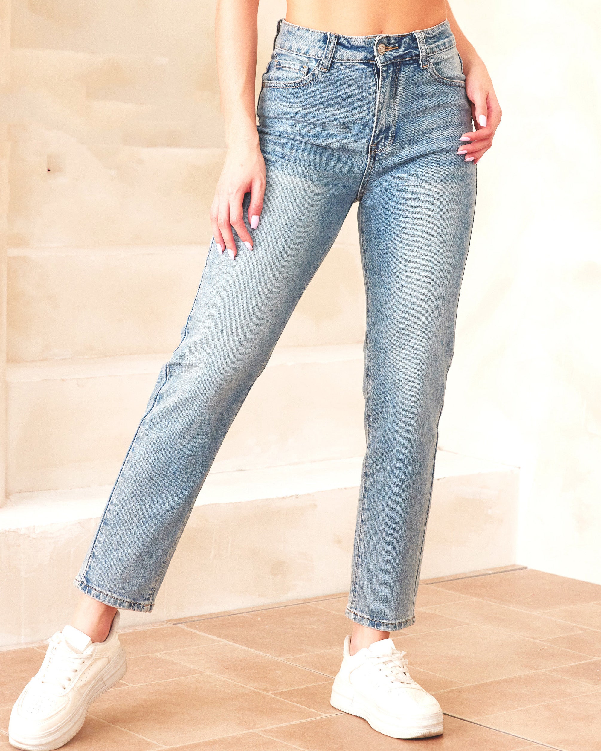 Laulia | Mom fit jeans Moma-38 Blauw