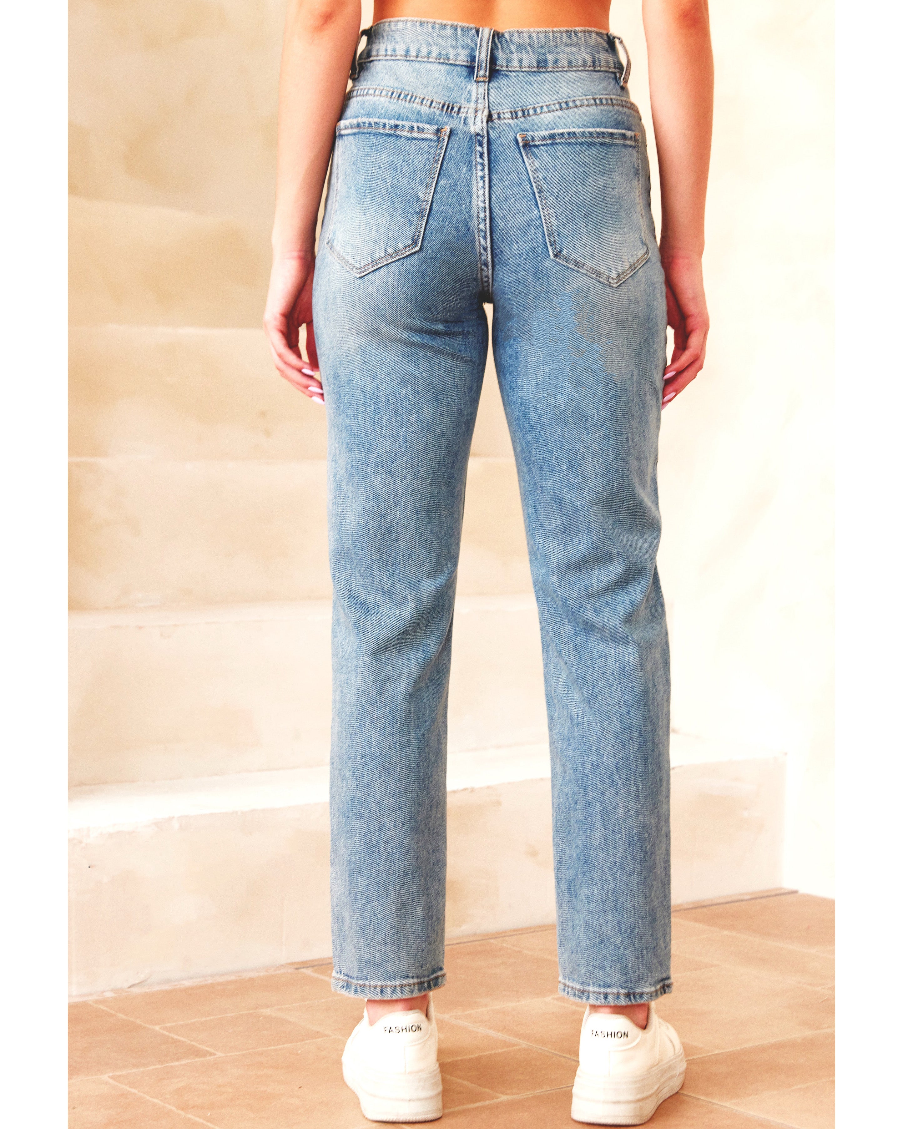 Laulia | Mom fit jeans Moma-38 Blauw