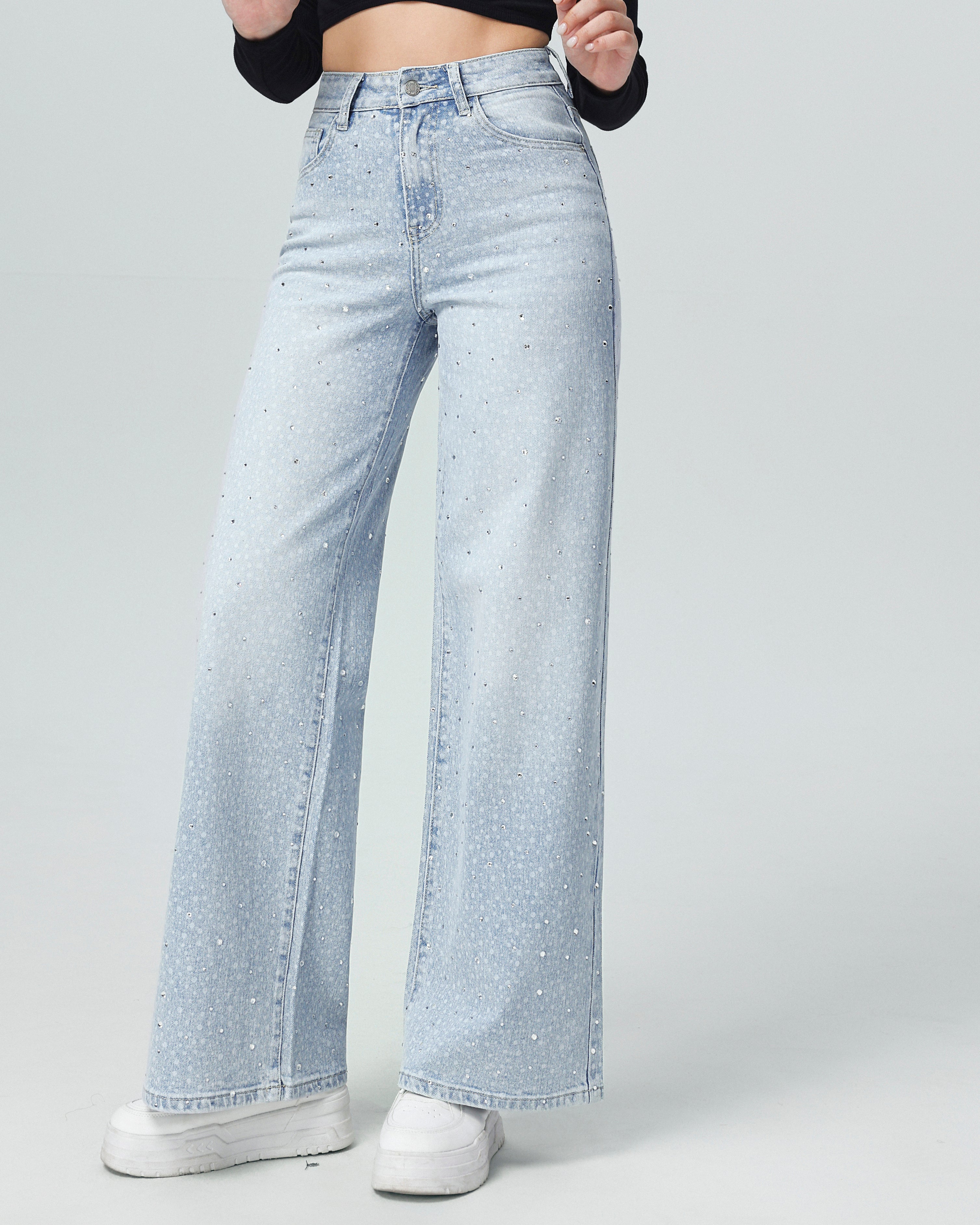 Hello Miss | Wide leg jeans Lesley Lichtblauw