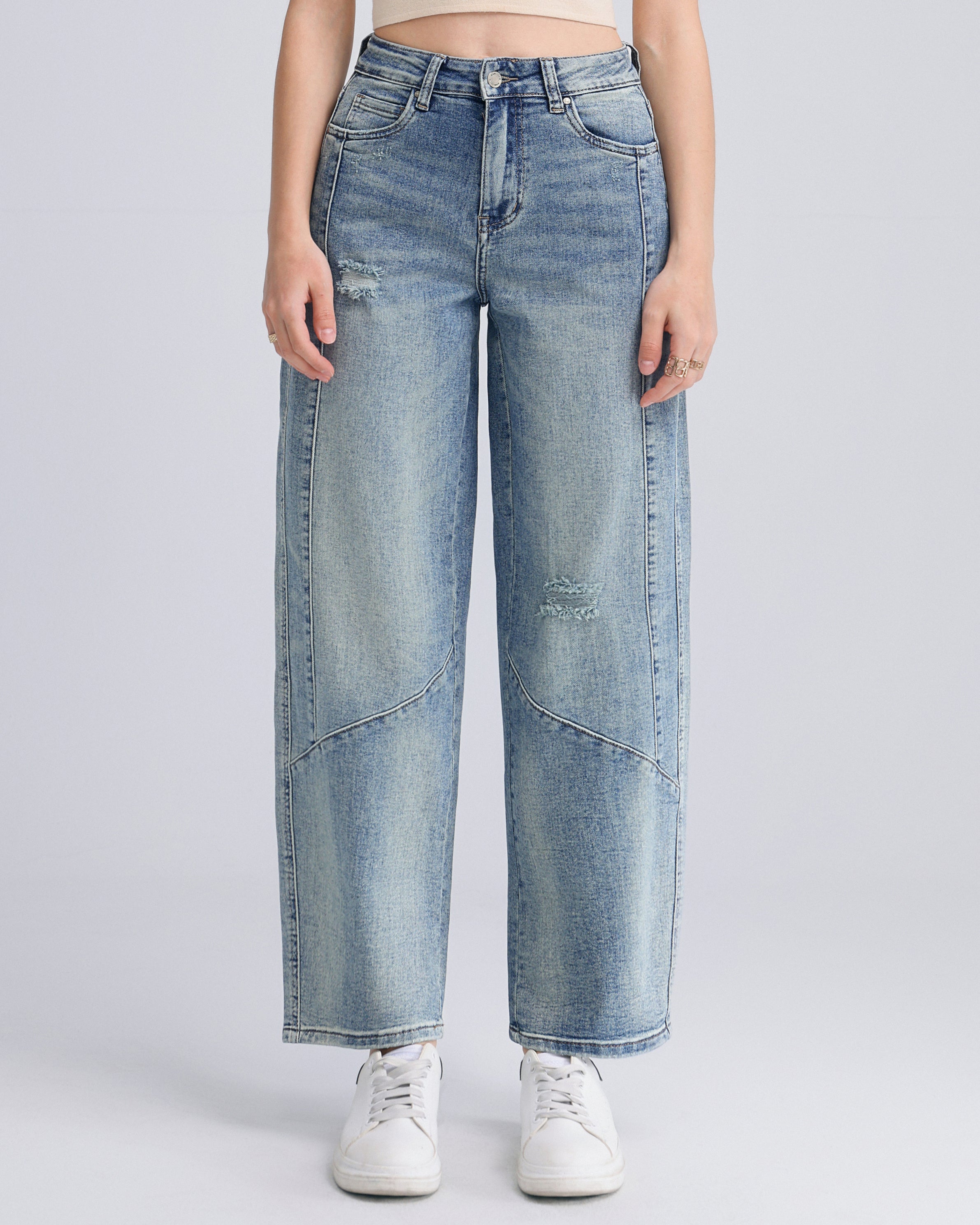 Hello Miss | Barrel jeans Noe Blauw