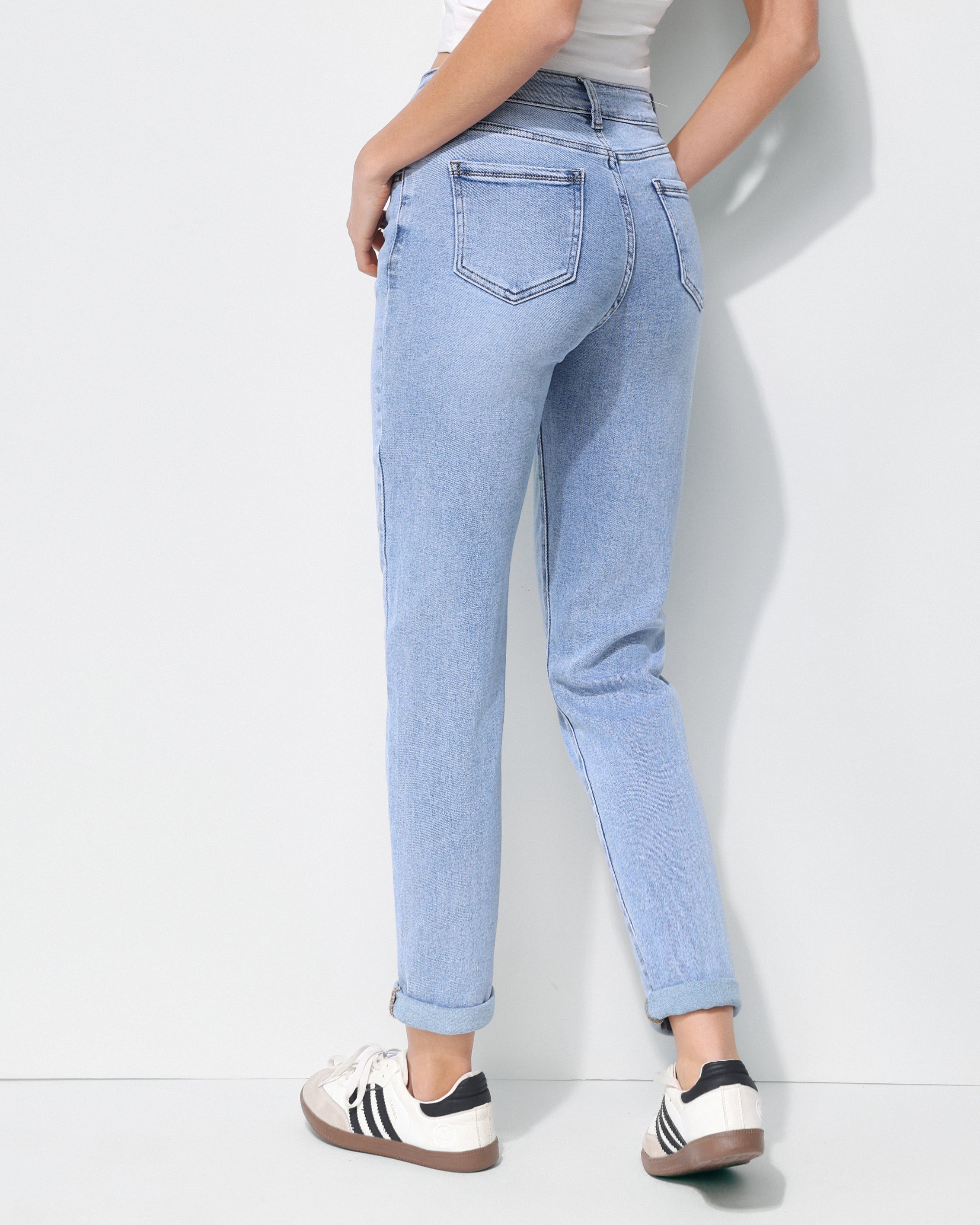 Hello Miss | Mom jeans Kiki-11 Blauw