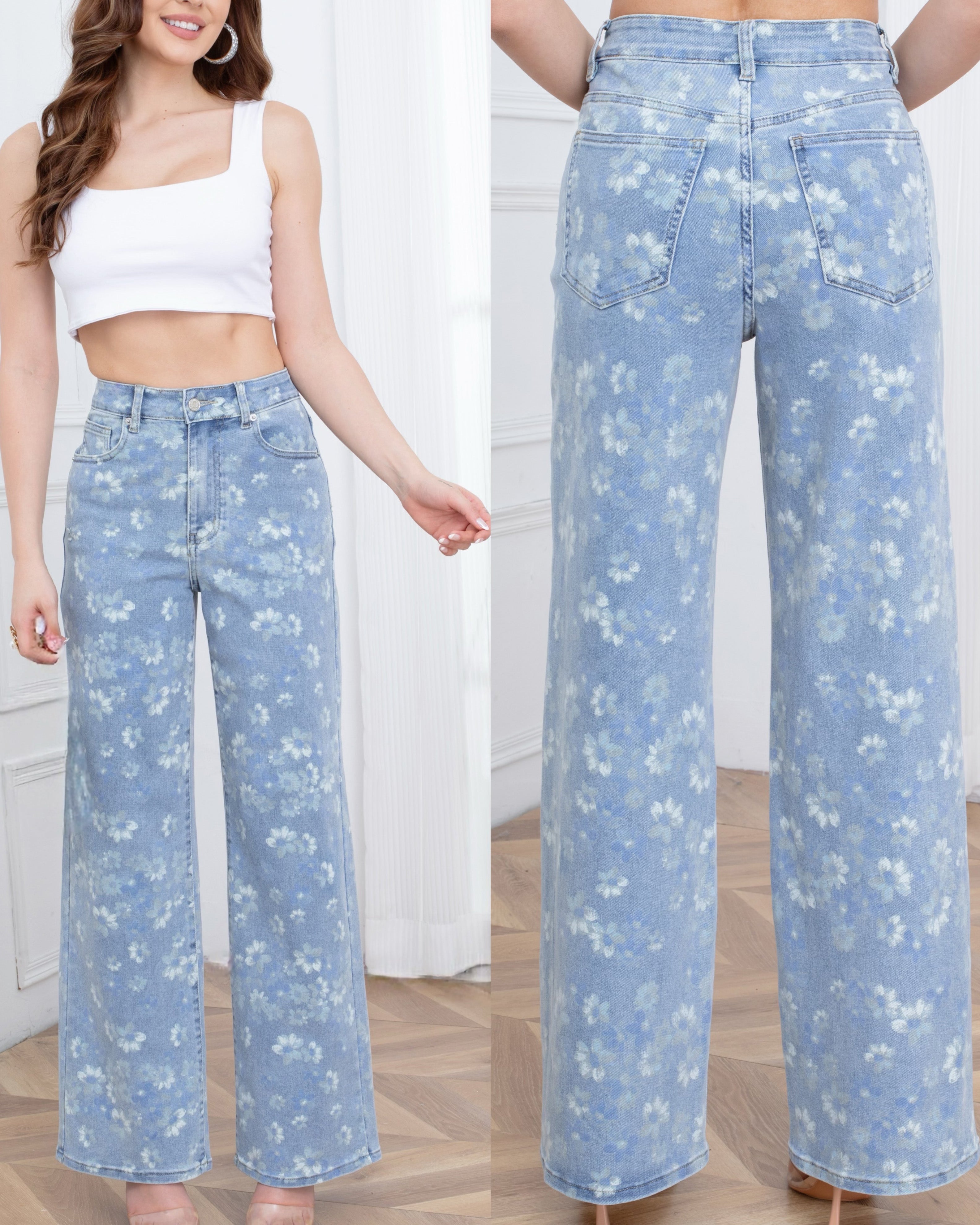 Laulia | Wide leg jeans Hind Blauw