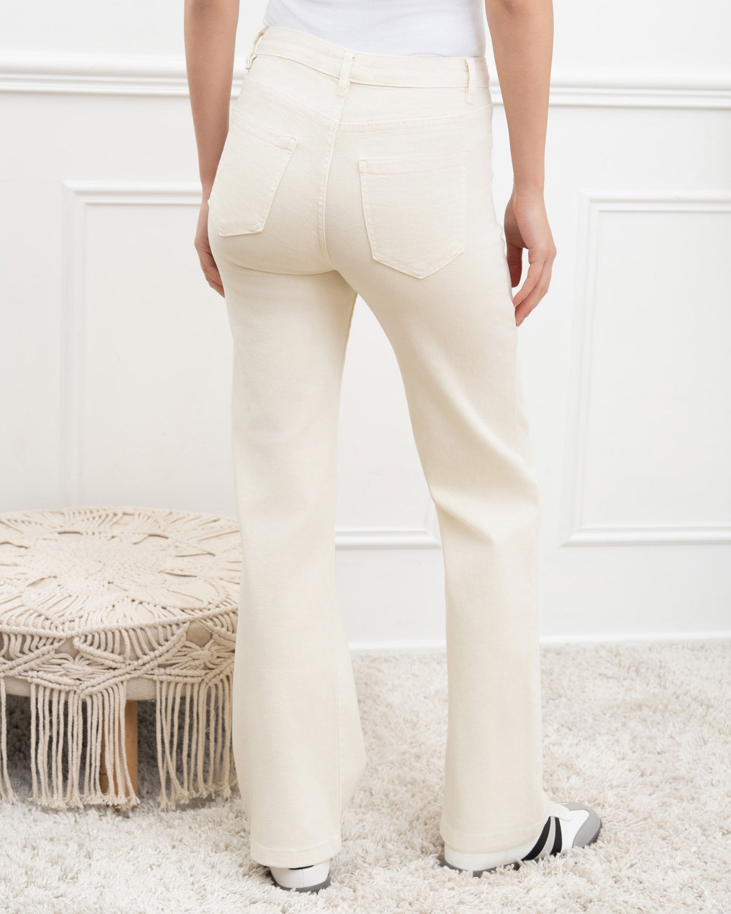 Folyrose | Wide leg jeans Coco-C Beige
