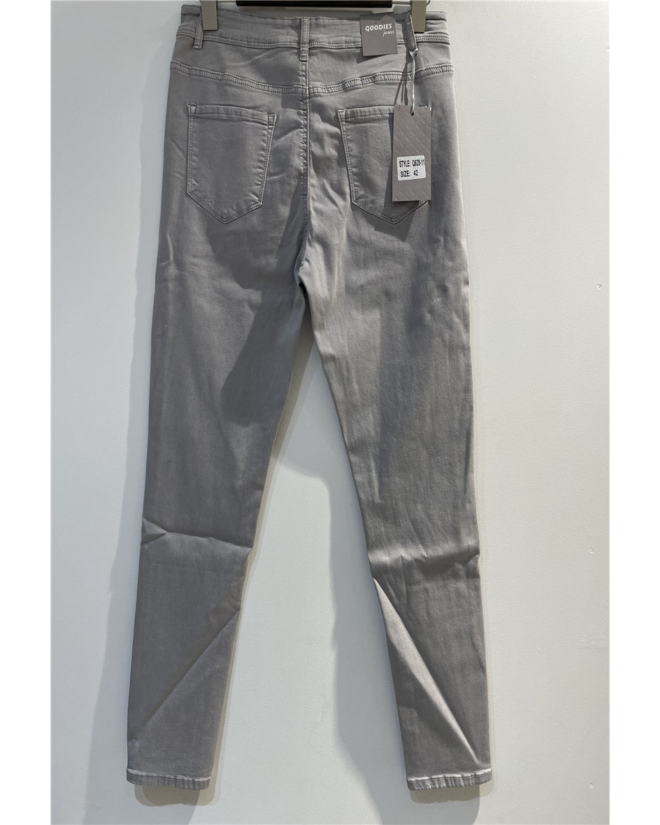 Goodies | Skinny jeans Lou-11 Lichtgrijs