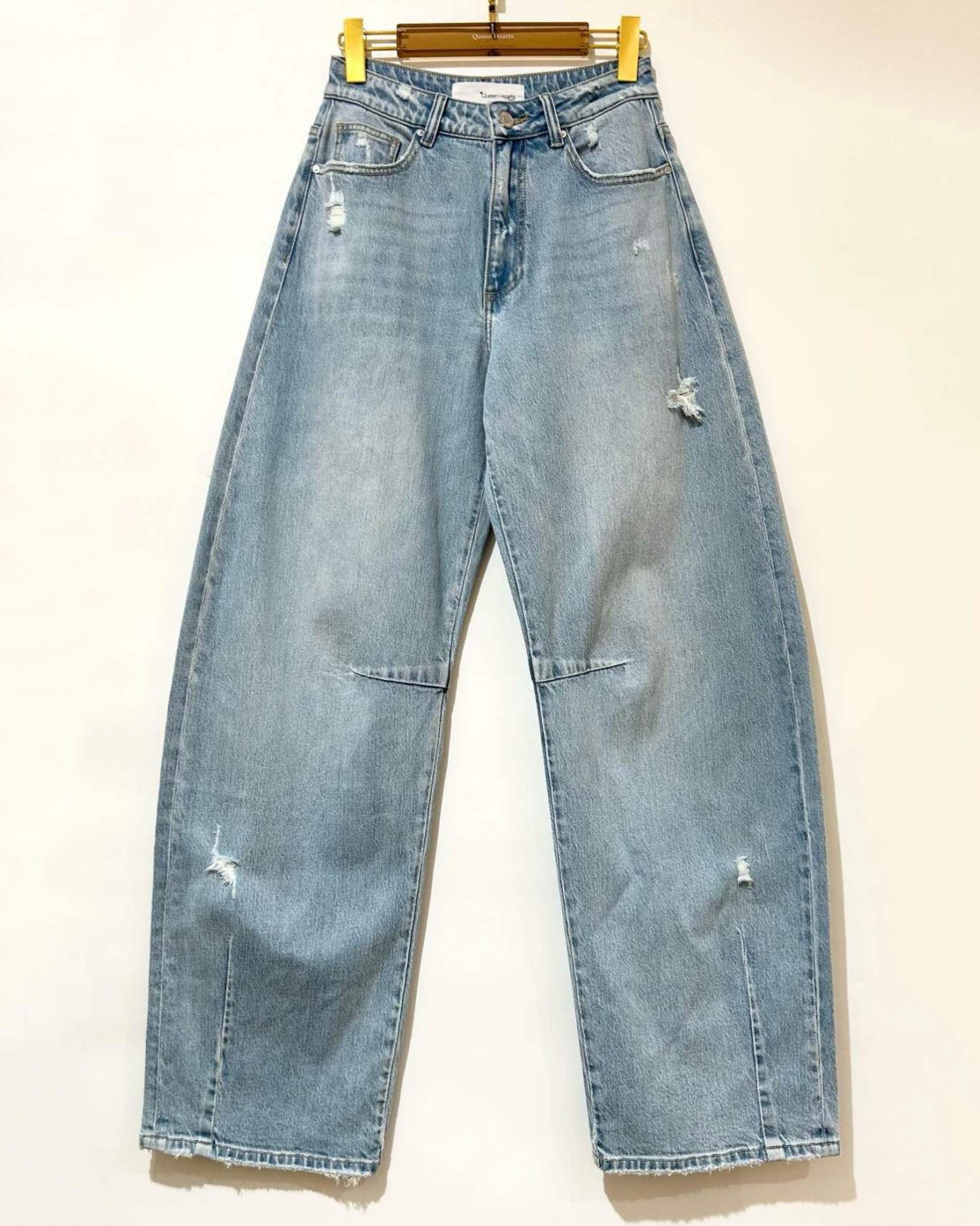 Queen Hearts | Barrel jeans Milly Lichtblauw
